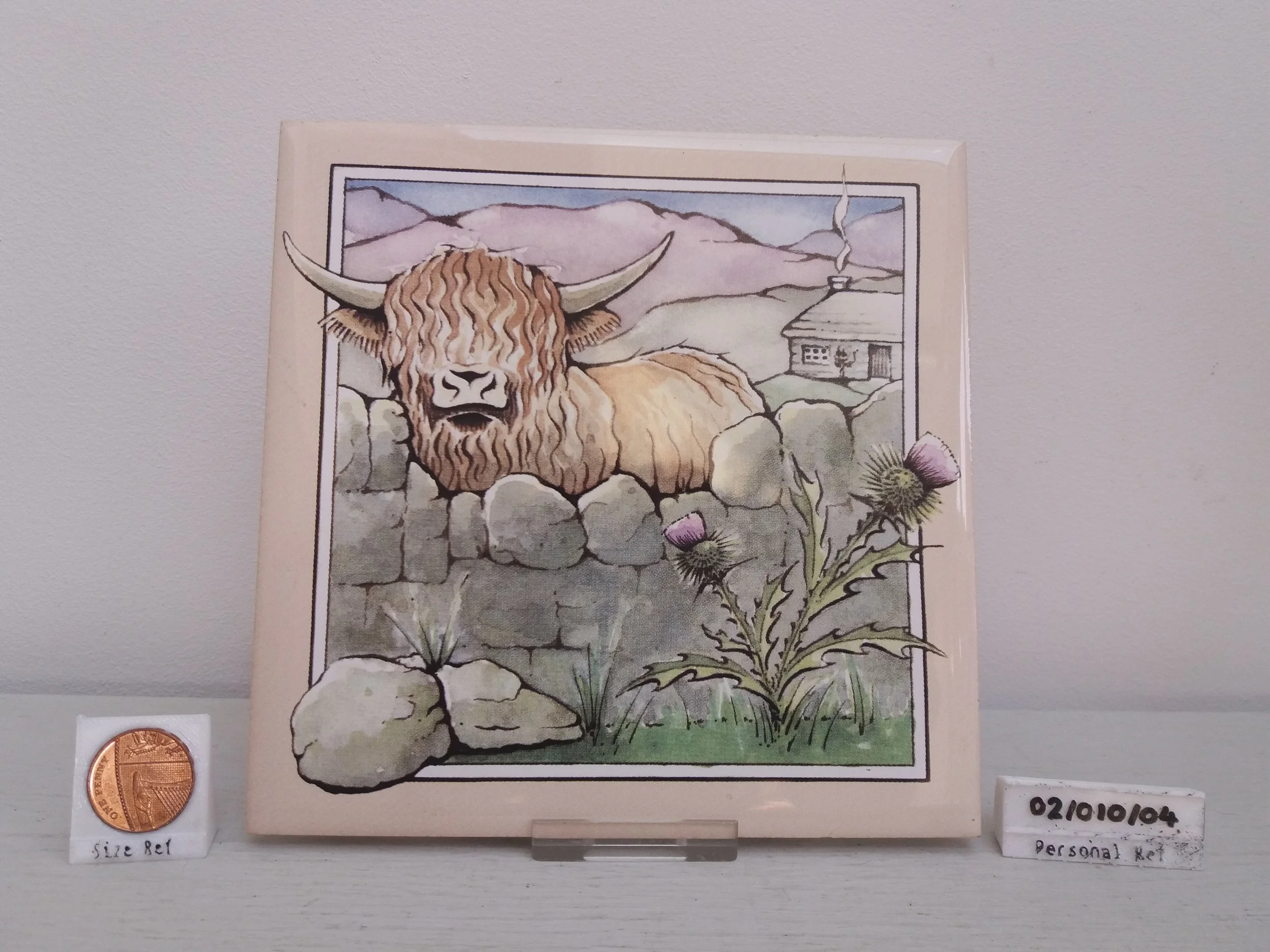 Highland Cow Tile Wall Decoration