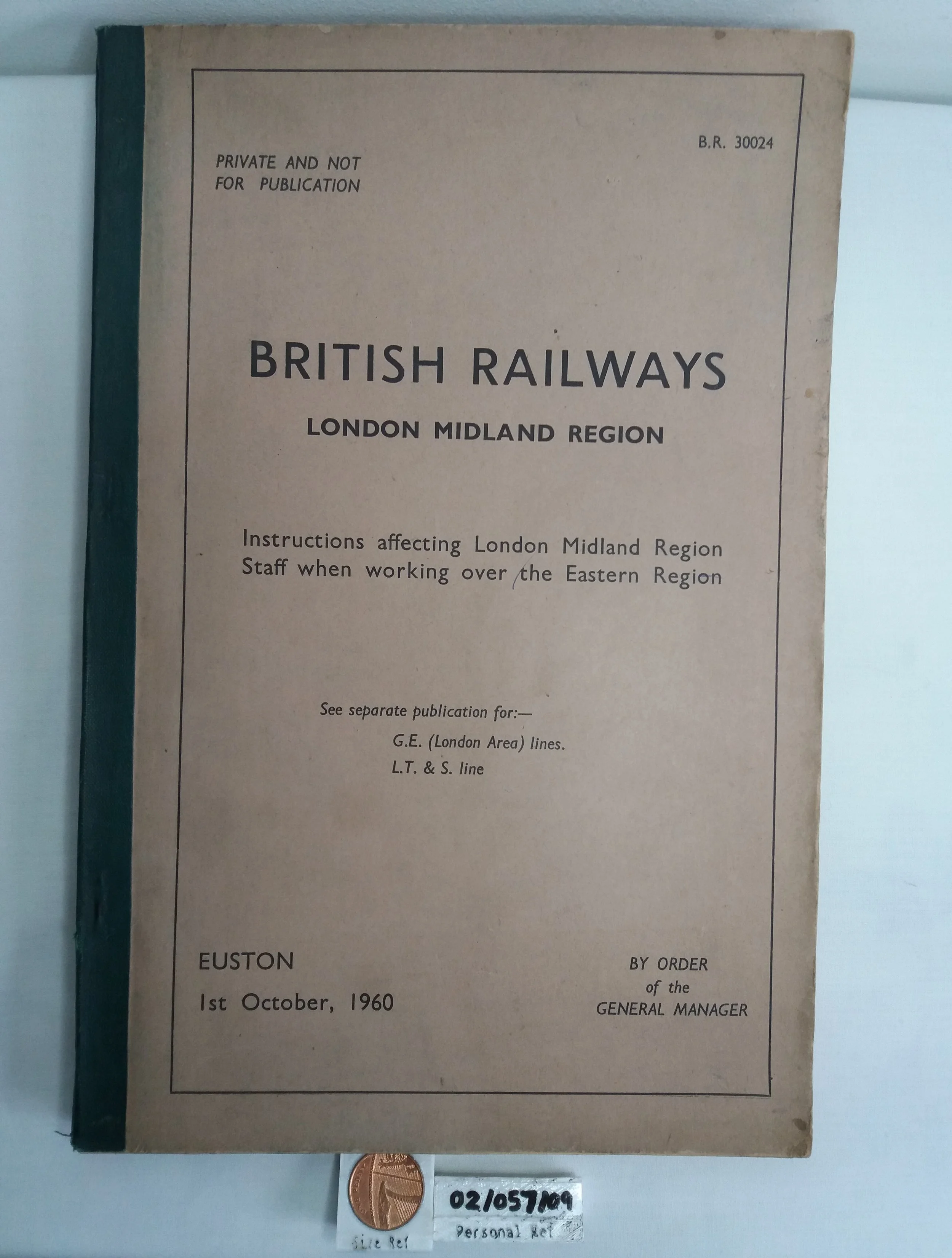 1960 | British Railways London Midland Region Instructions B.R. 30024