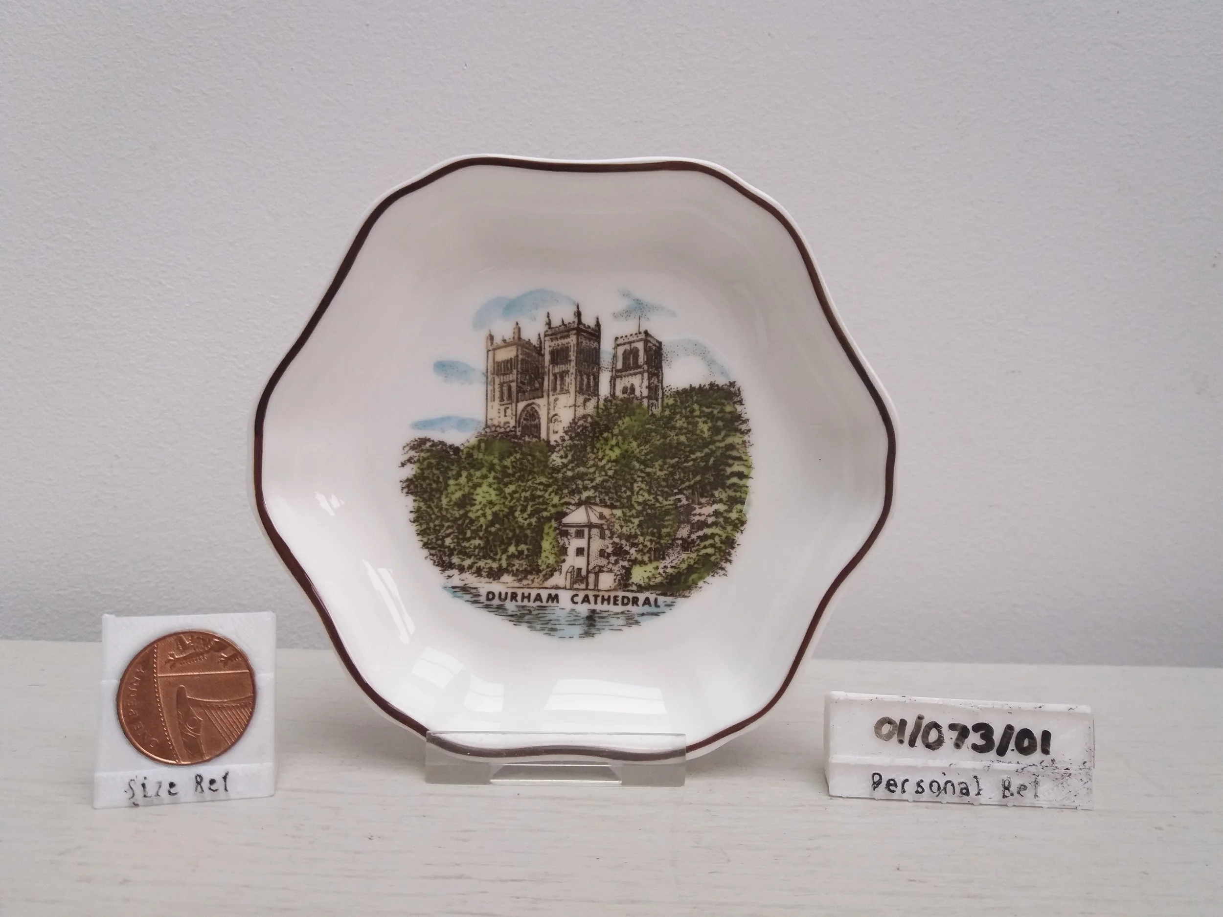 Coalport Durham Cathedral Hexagonal Pin / Trinket Dish