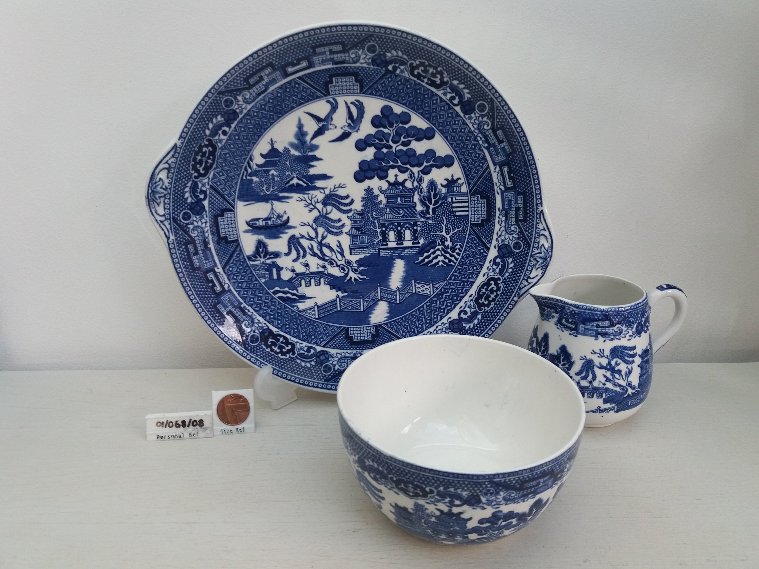 1930s | 3pc Bisto 'Old Willow' Blue & White China