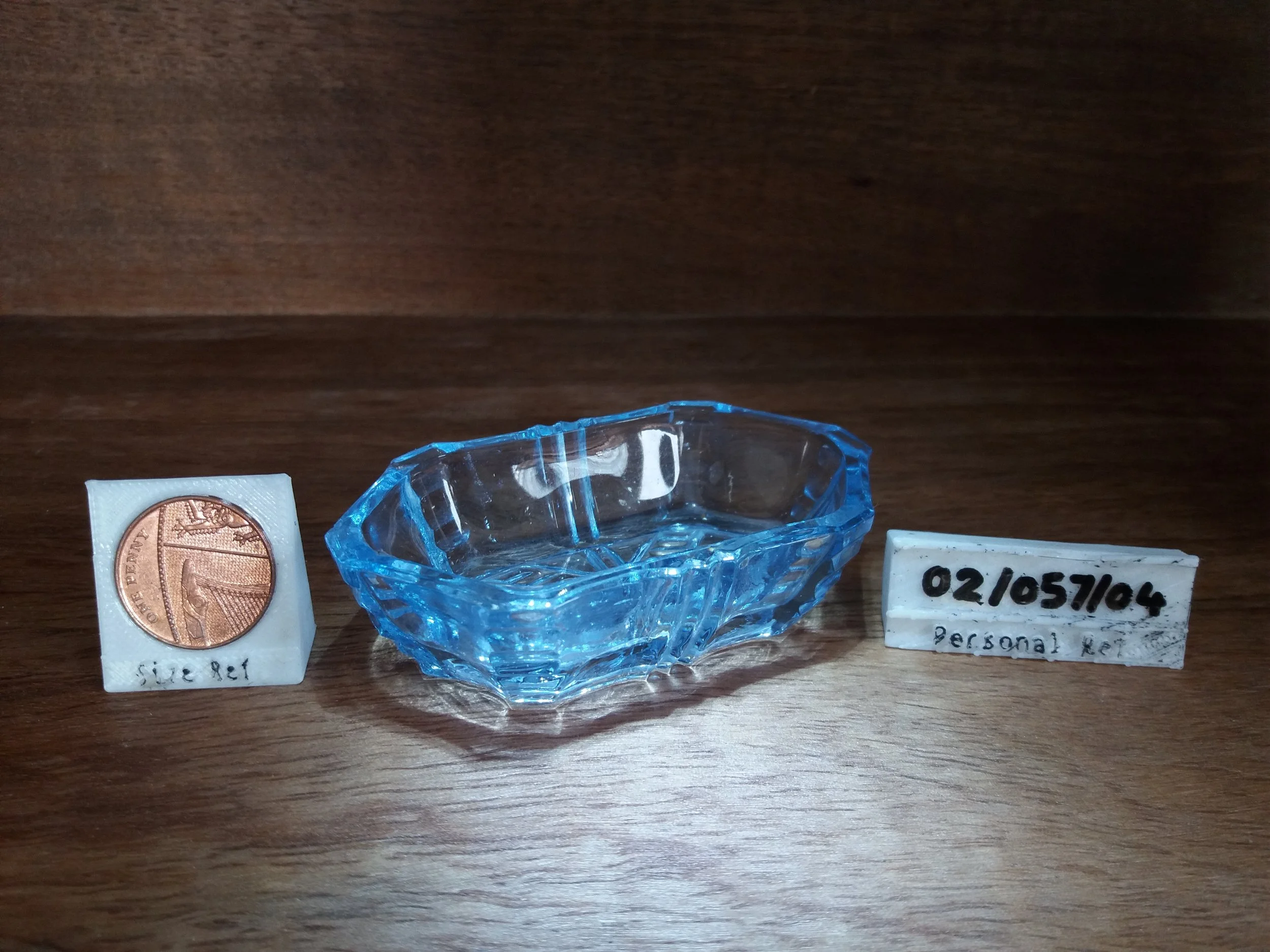 Blue Glass Pin Tray