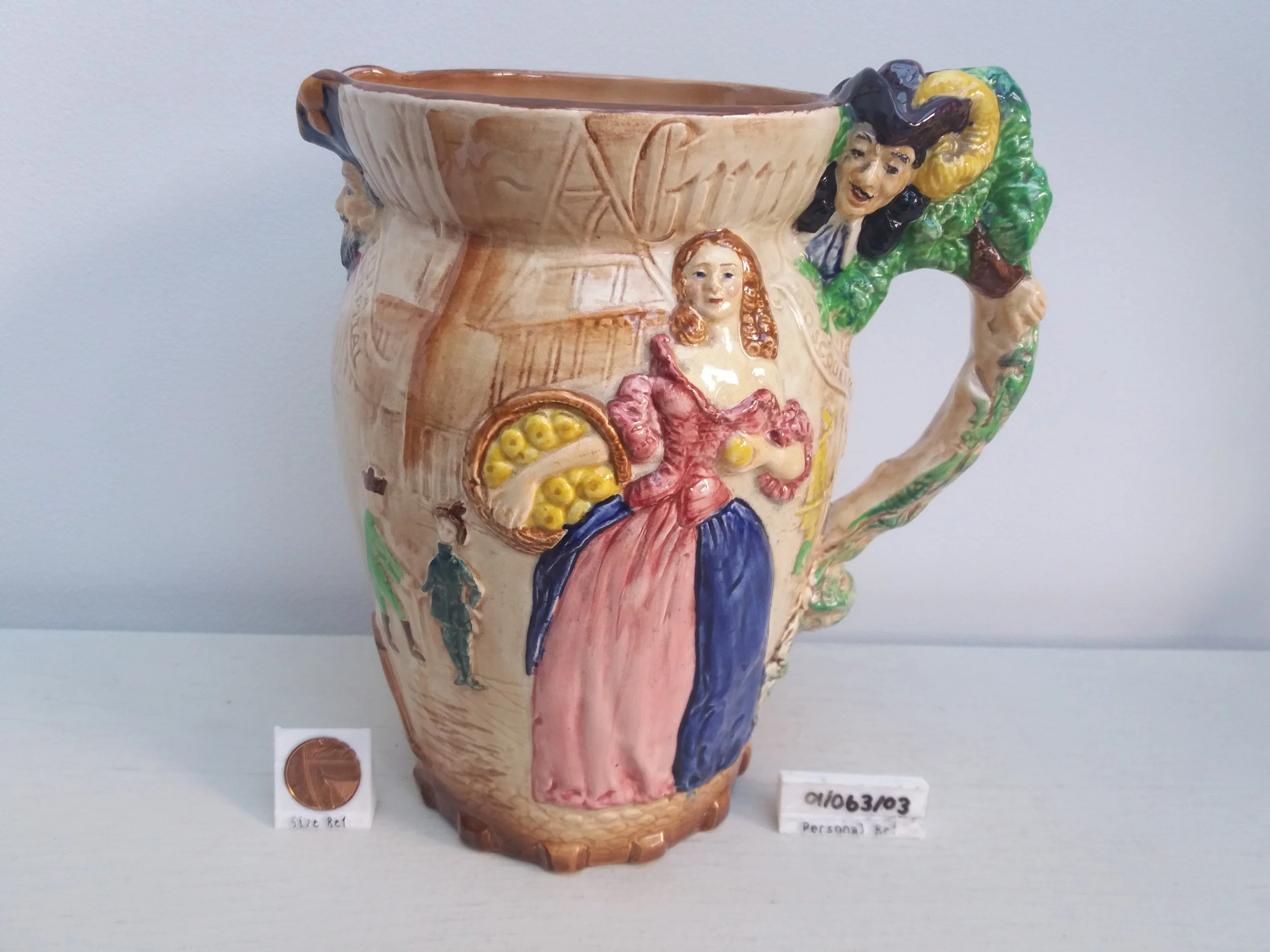 1930s | Burleigh Ware Nell Gwyn Jug - King Charles II / Chelsea Hospital