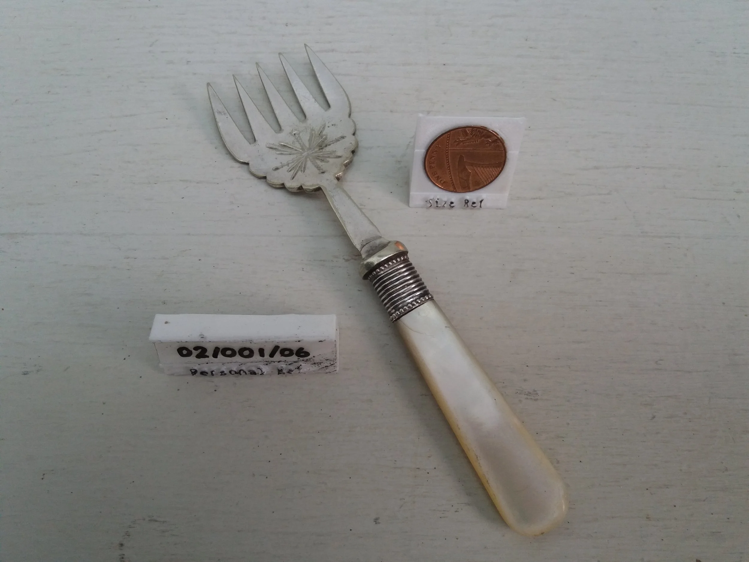 1880s - 1880s | Victorian Silver Plate & Mother Of Pearl Pickle Fork