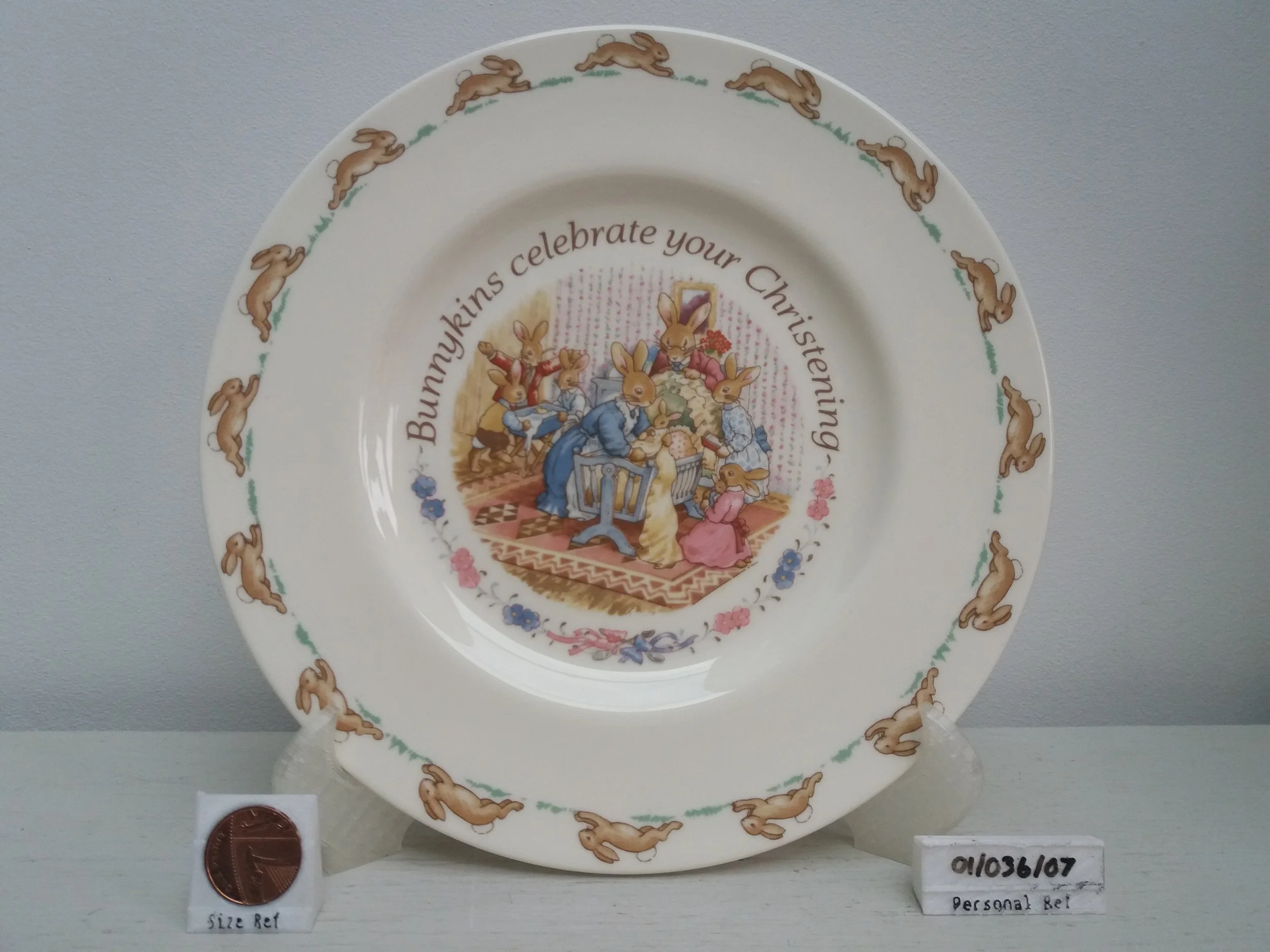 Royal Doulton Bunnykins Christening Plate