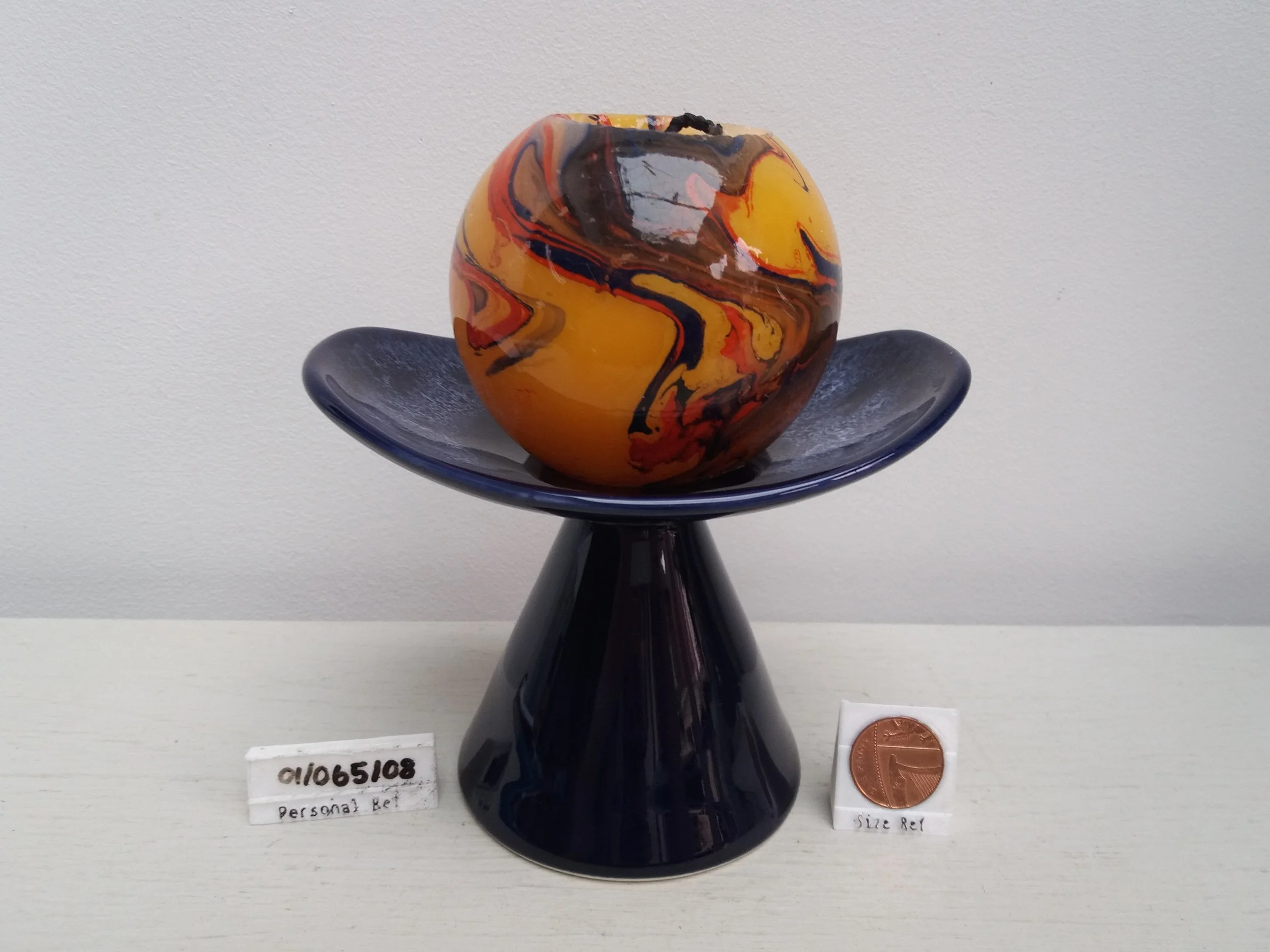 1990s - 2005 | Kernewek Pottery Candle Holder & Art Candle