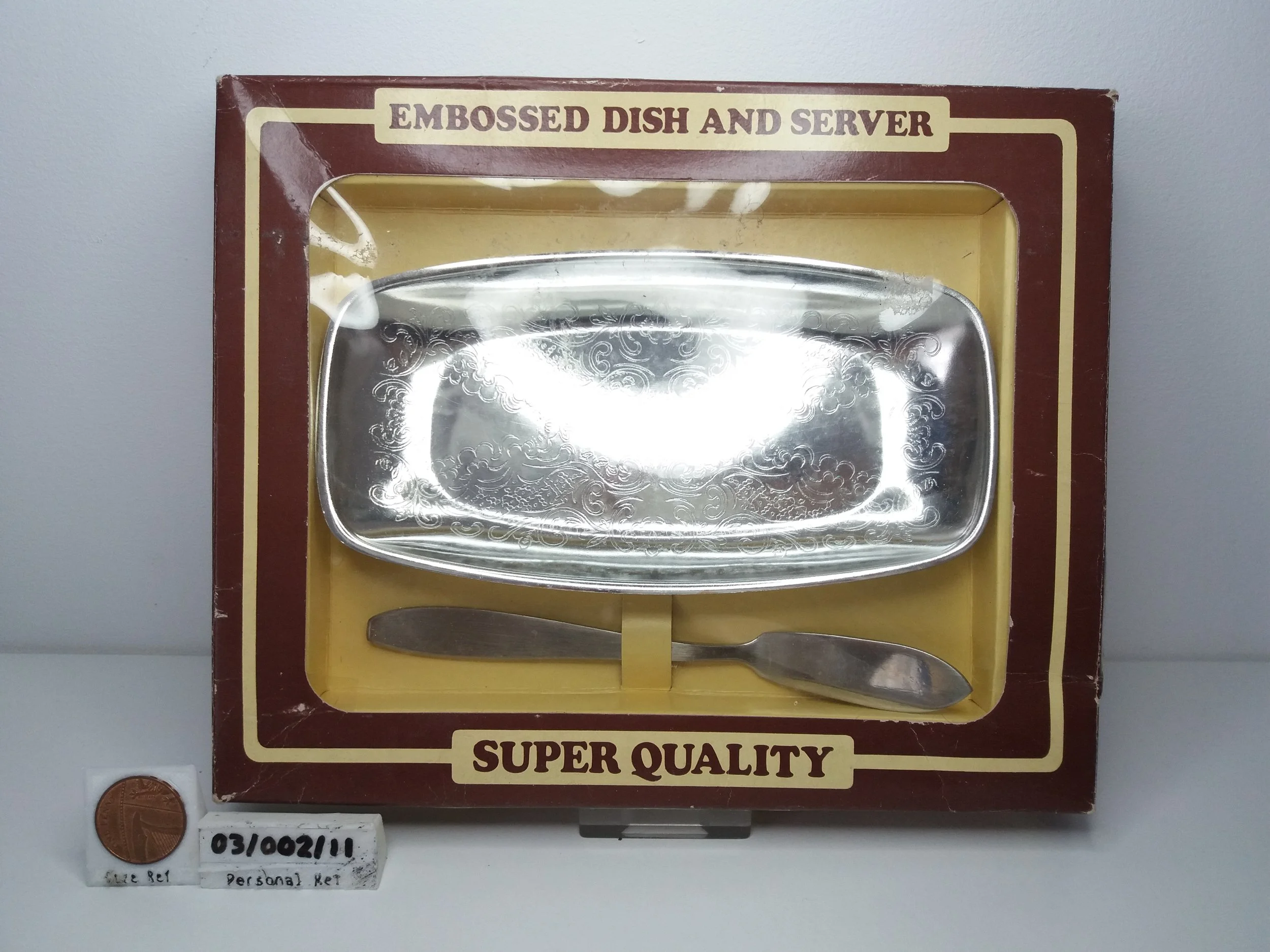 1970s | Embossed Dish & Server Set - Boxed