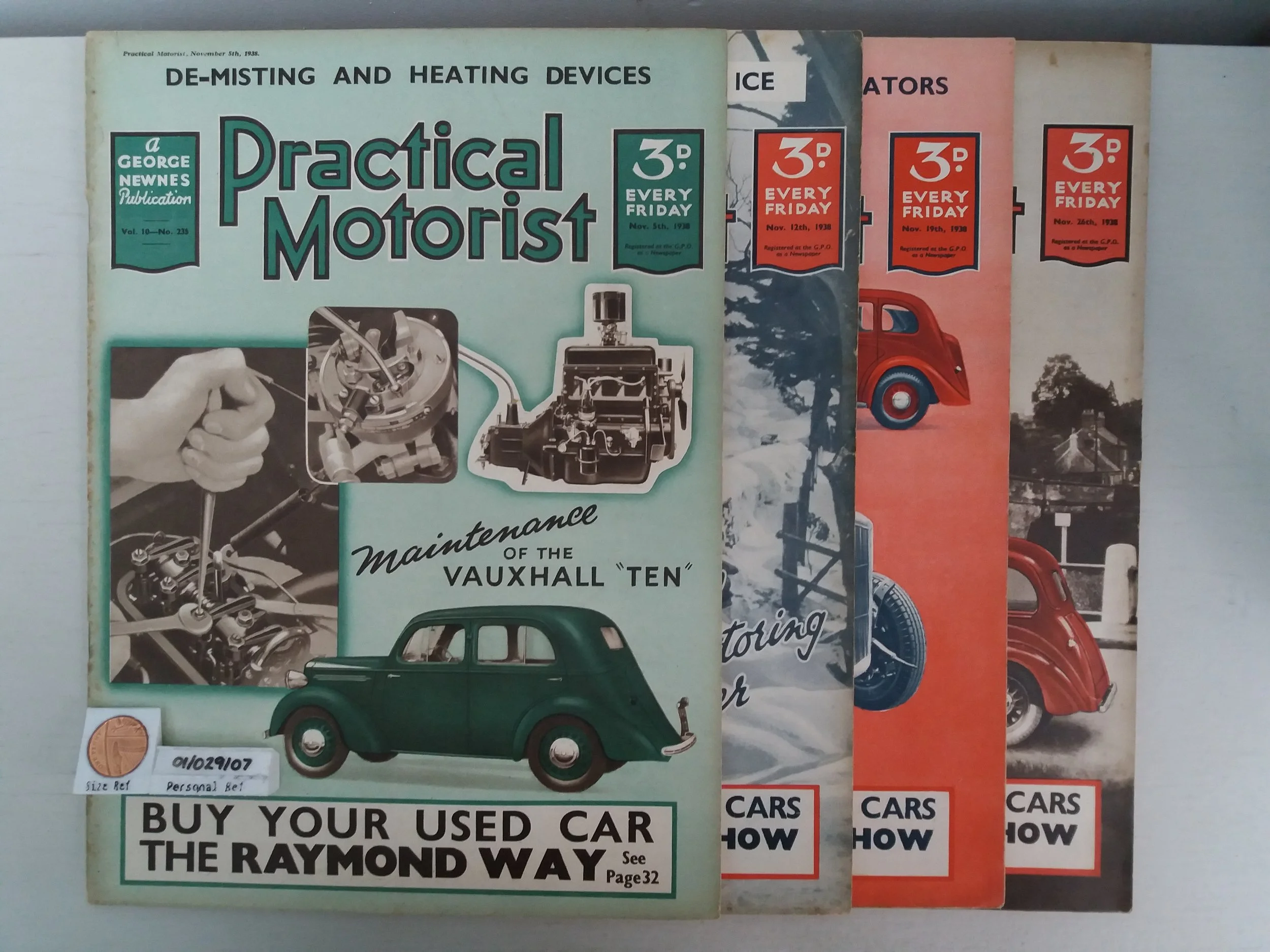1938 | Vol 10. Practical Motorist Magazines, 4x Issues