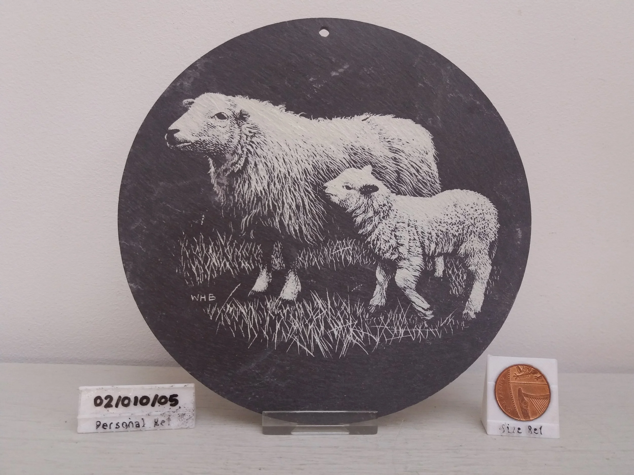 Sheep & Lamb Decorative Wall Art Slate