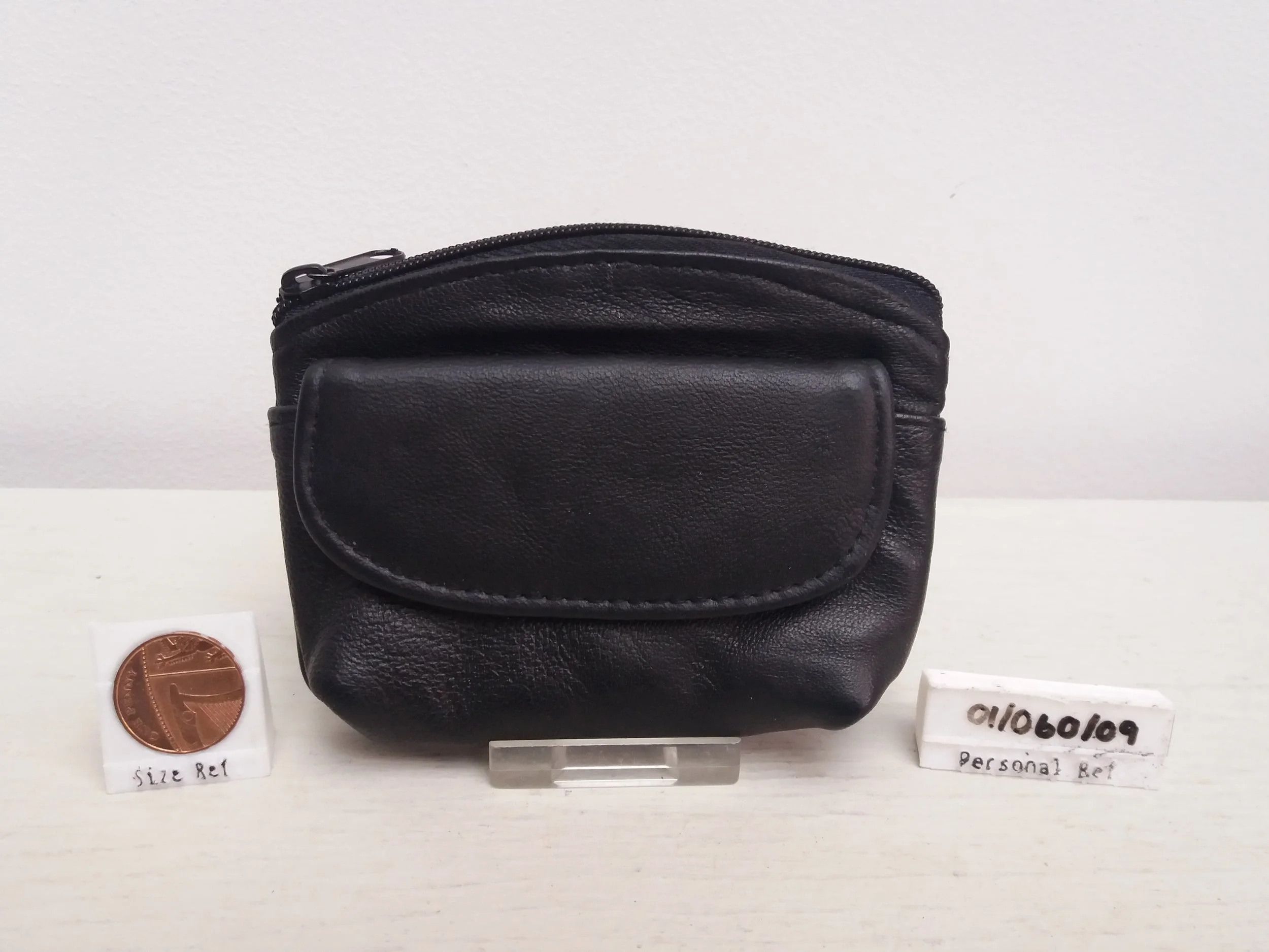 1990s / 2000s | Black Leather Coin Wallet