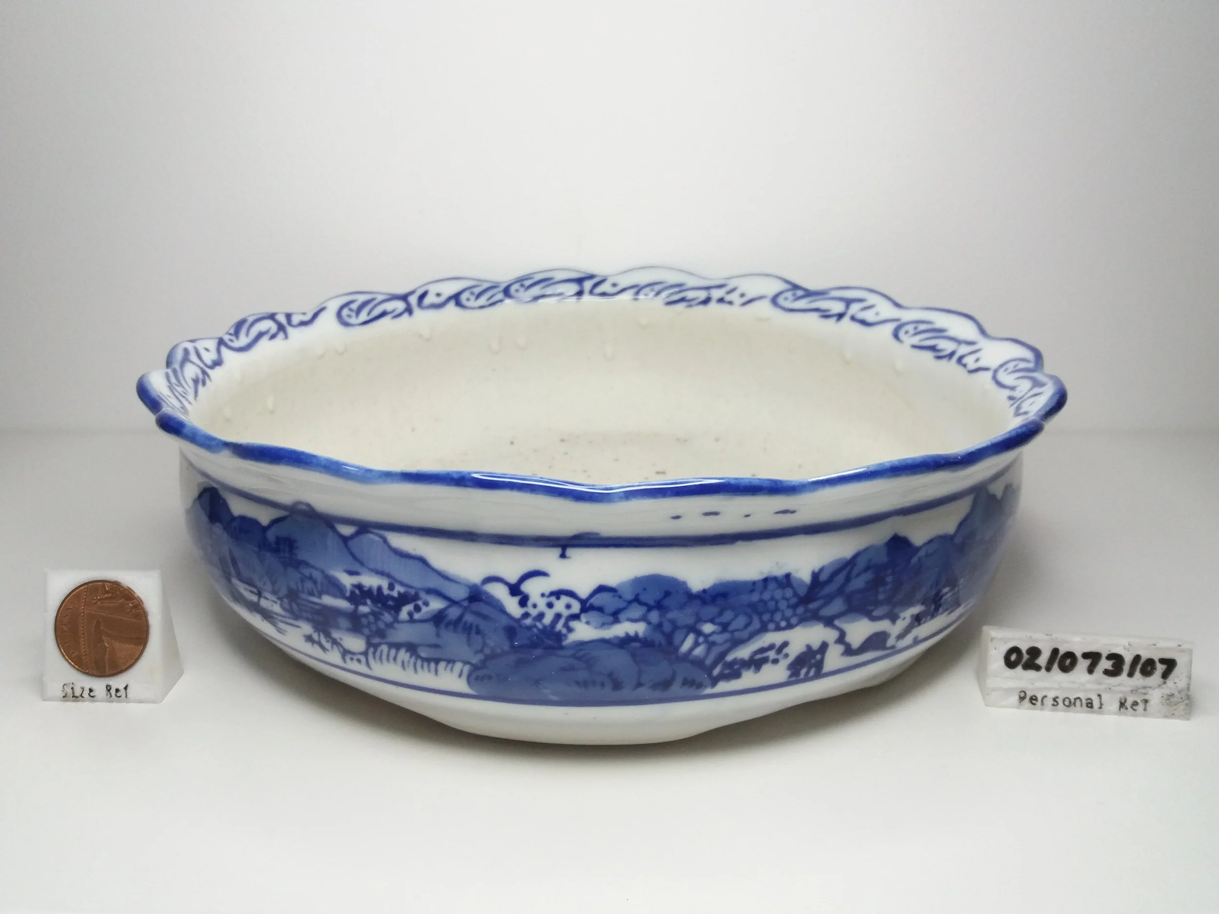 1930s | Blue & White Bonsai Tree Pot