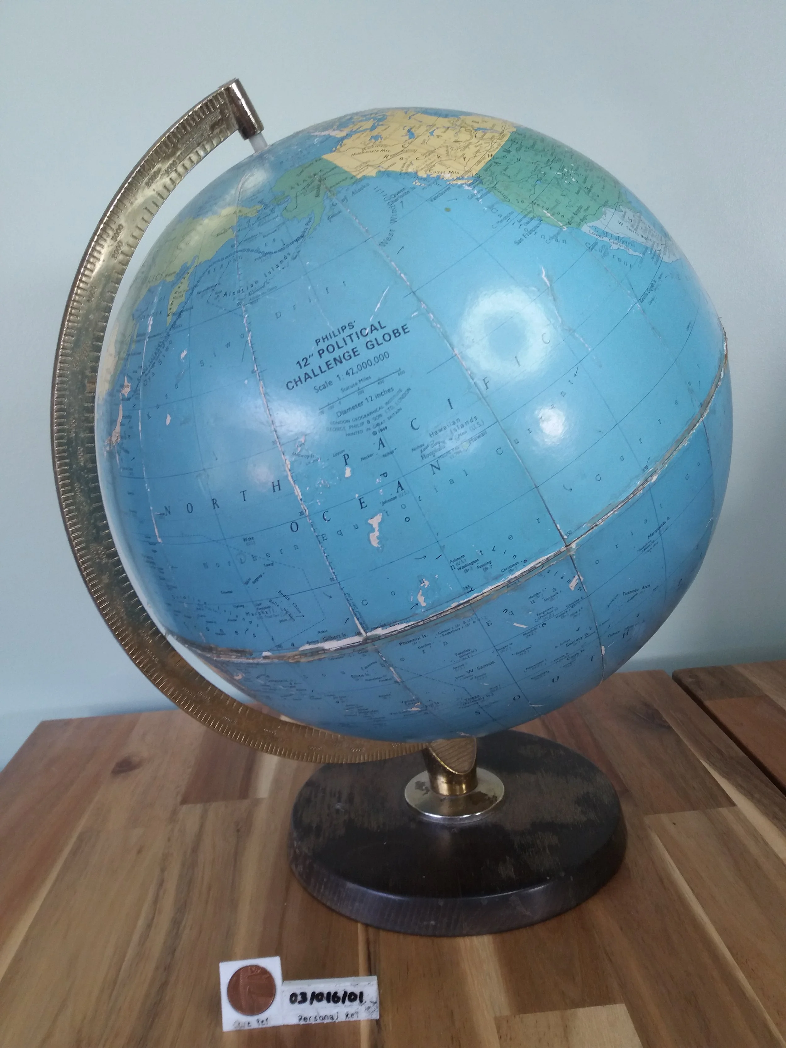 c1969 | Philips' 12" Political Challenge Globe
