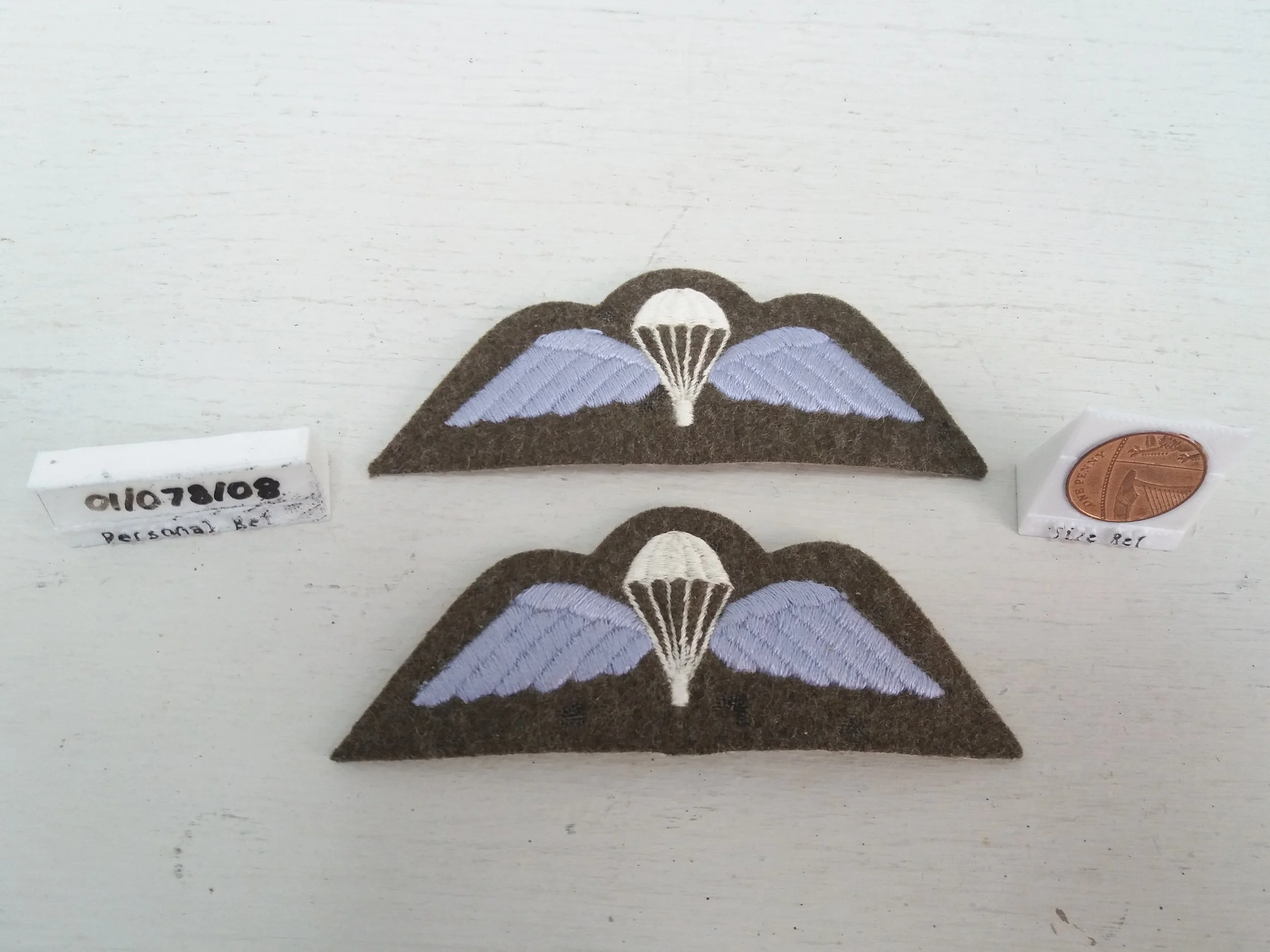 1950s - 1960s | 2x British Army RAF Parachute Wings Patches