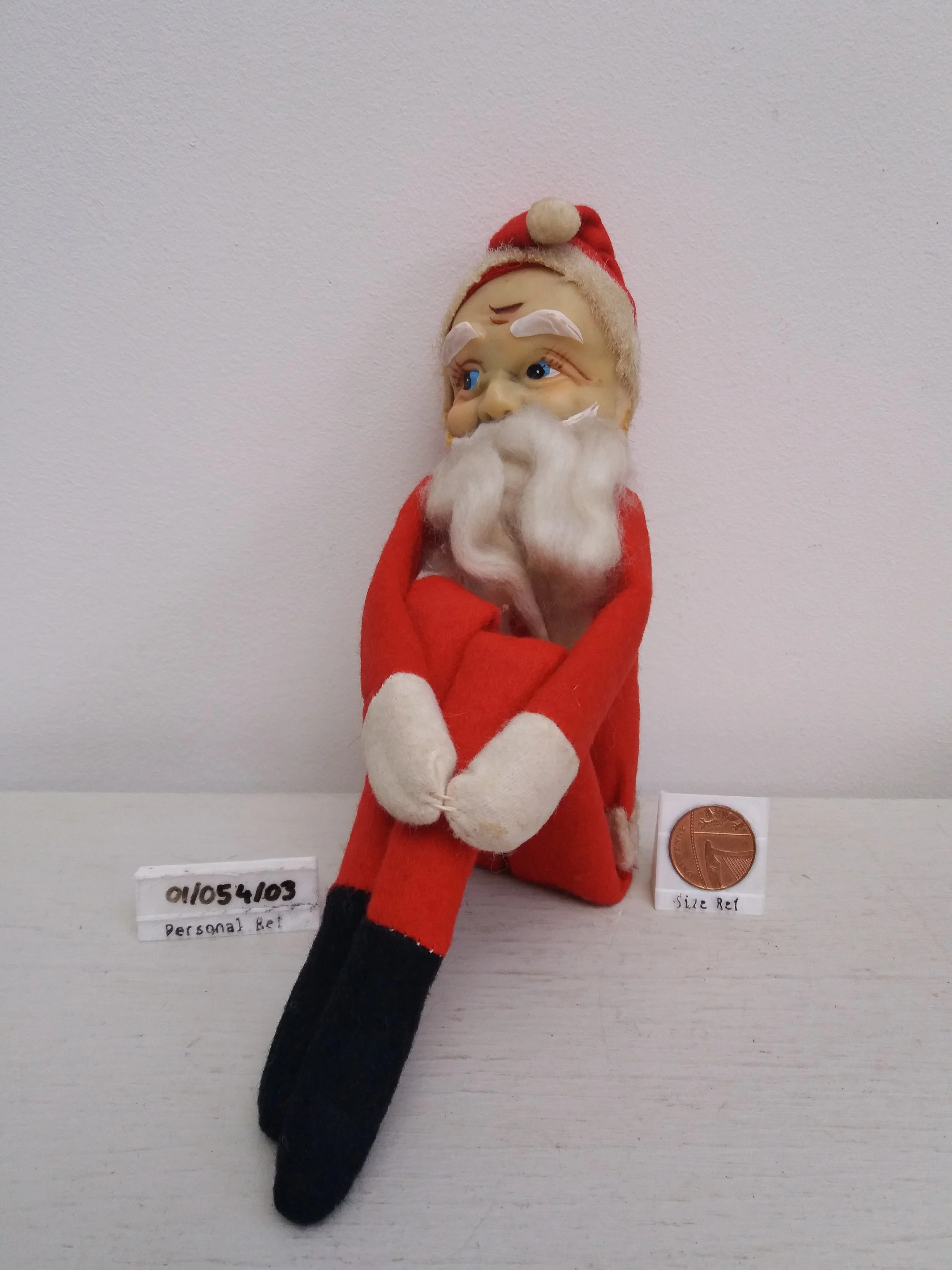 Vintage Sitting Santa Claus / Elf