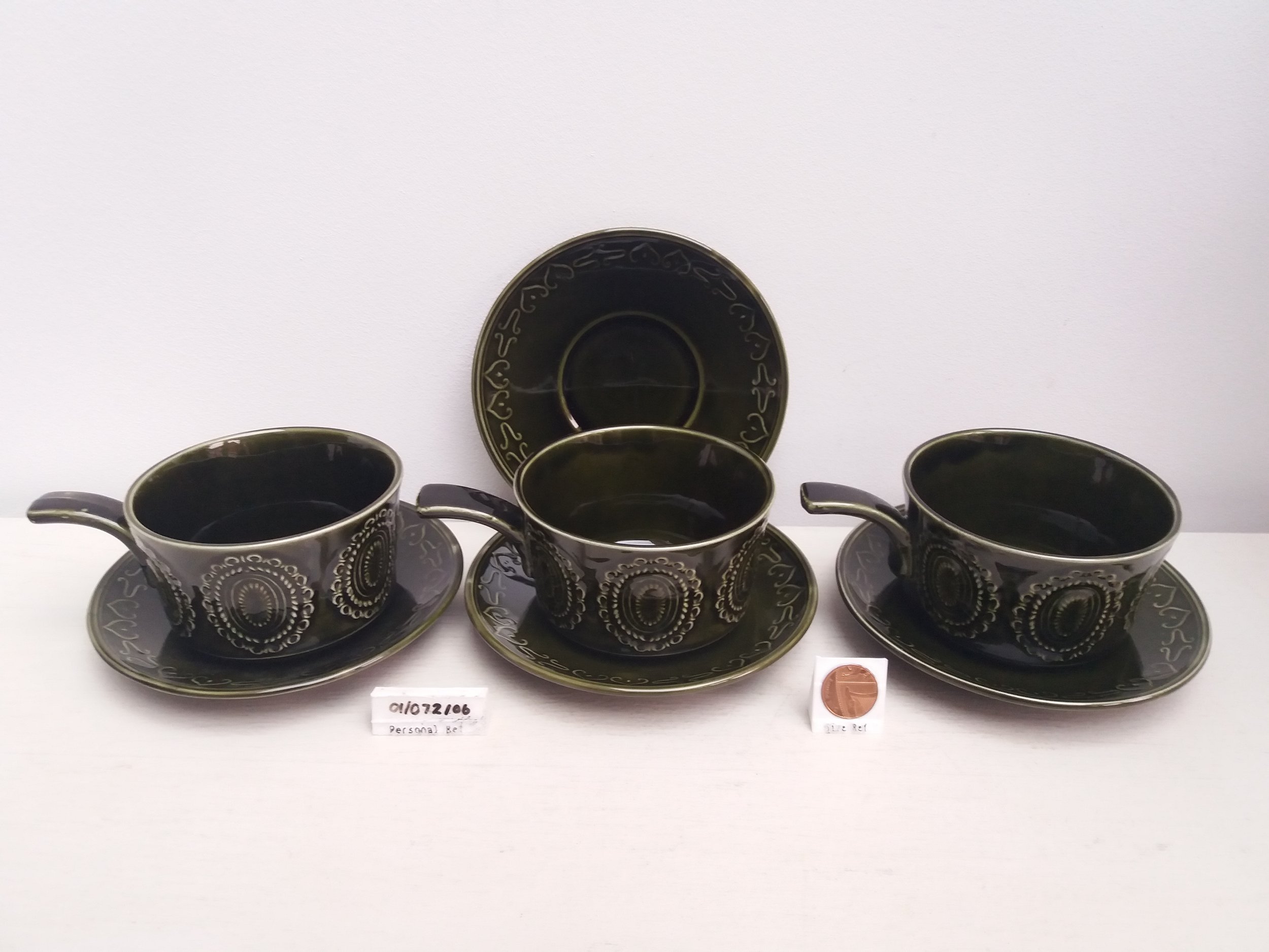 1970s | Barbecue By Barratts Soup Bowls & Saucers (3x Bowls & 4x Saucers)