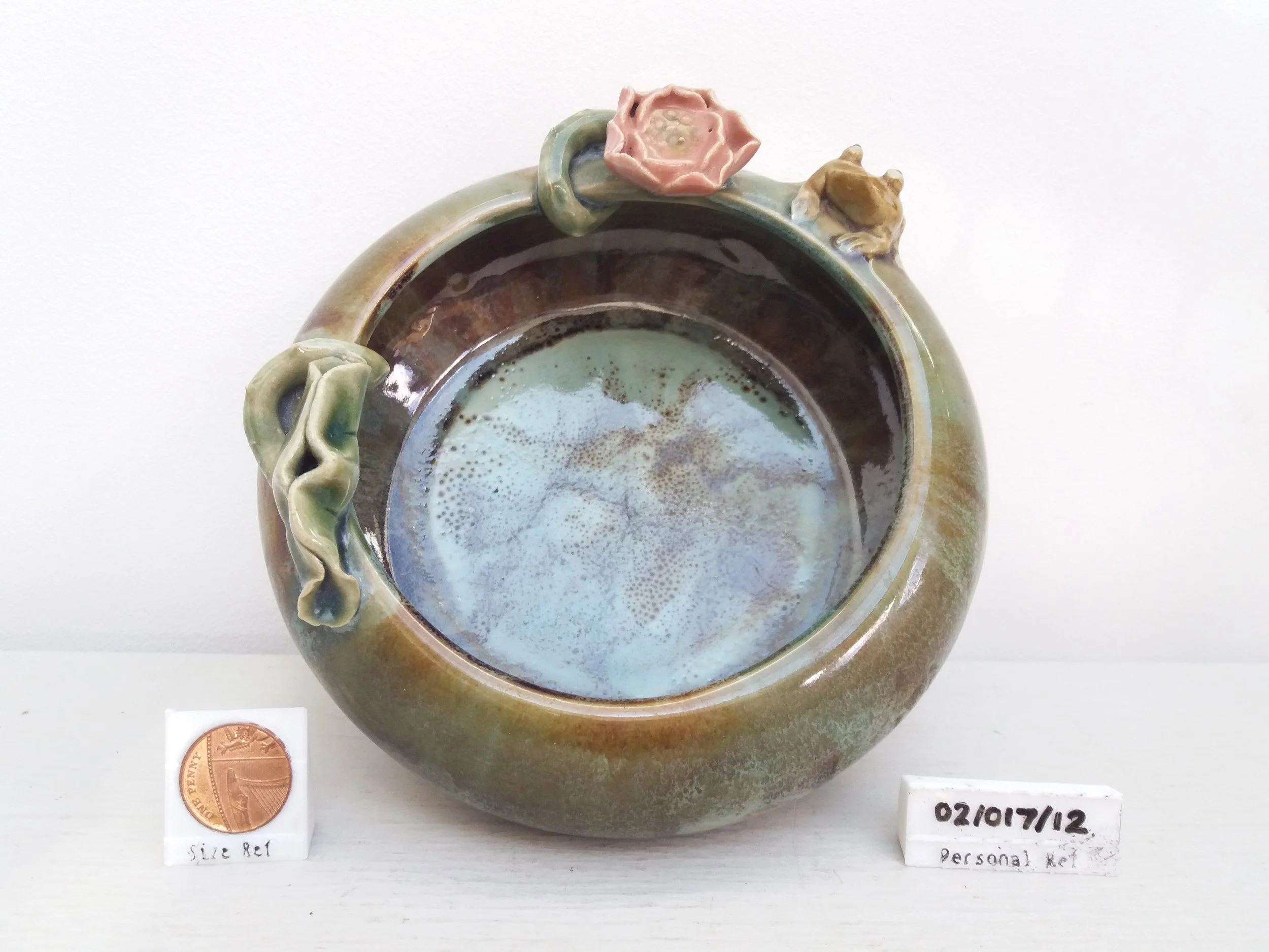 Pond Themed Studio Pottery Bowl