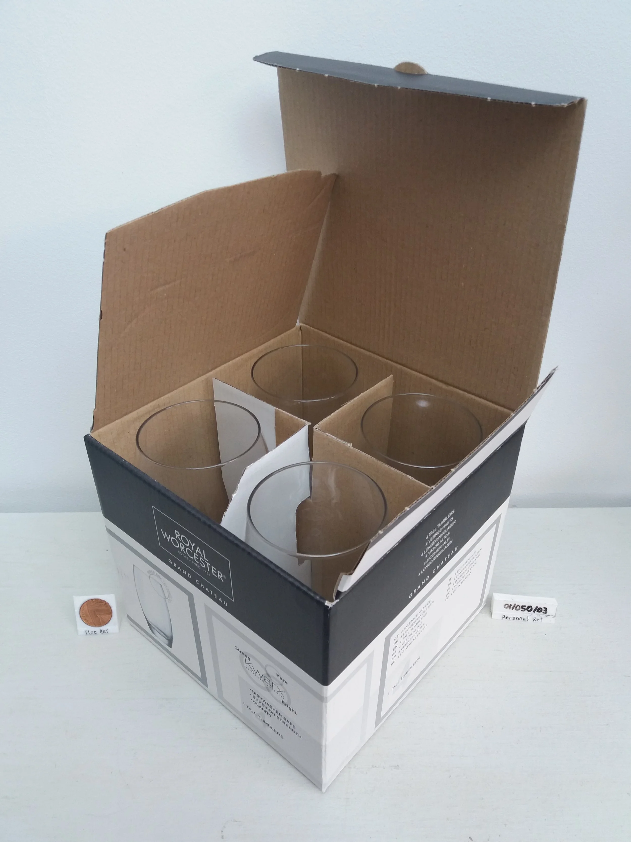 4x Royal Worcester Grand Chateau Tall Tumblers (Boxed)