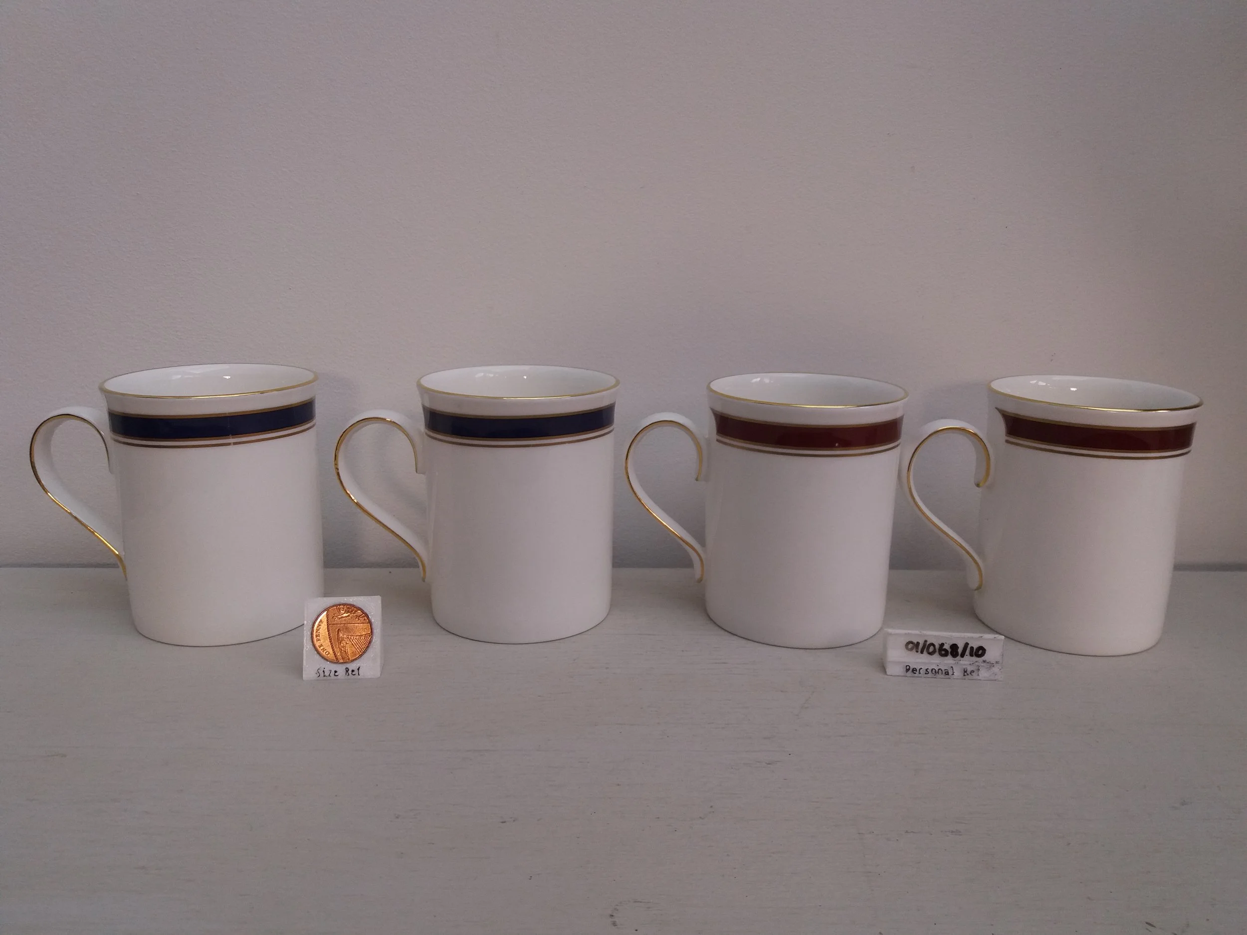 1985 - 1992 | 4x Red / Blue Royal Grafton Warwick Mugs