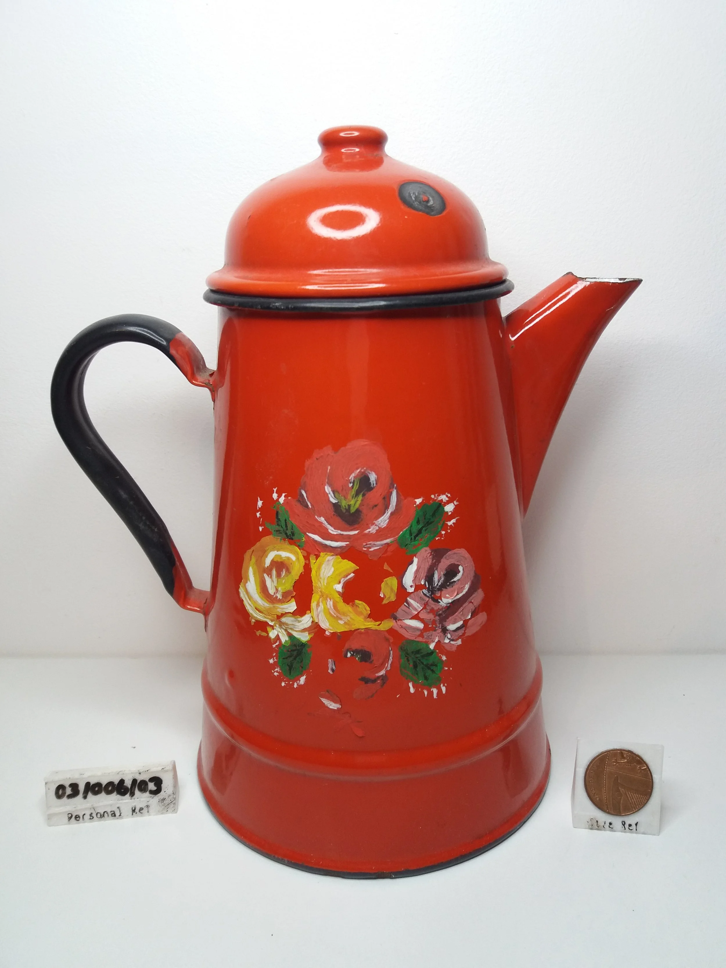 1940s  |  Red Enamelled Coffee Pot