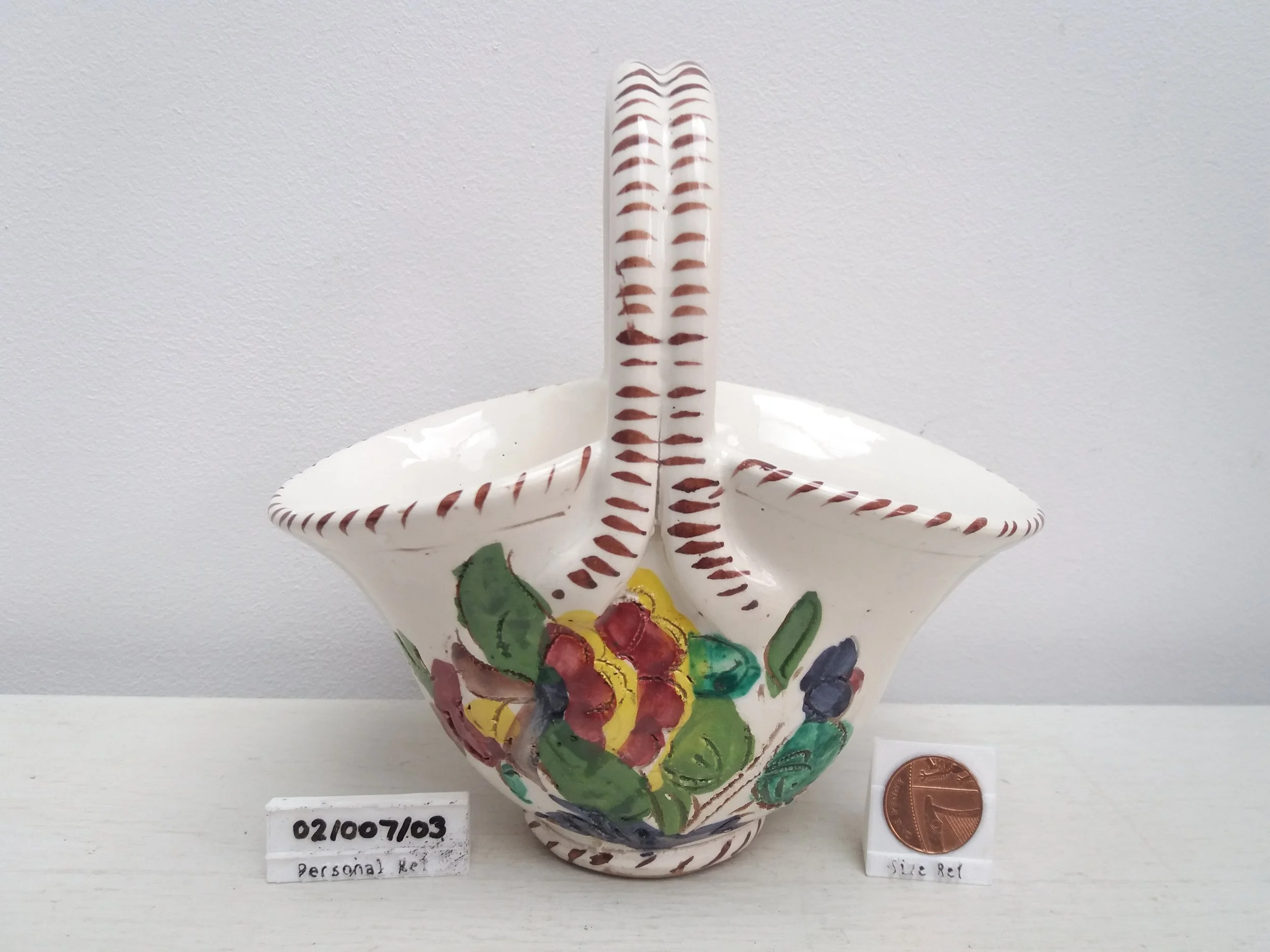 Floral Pottery Basket