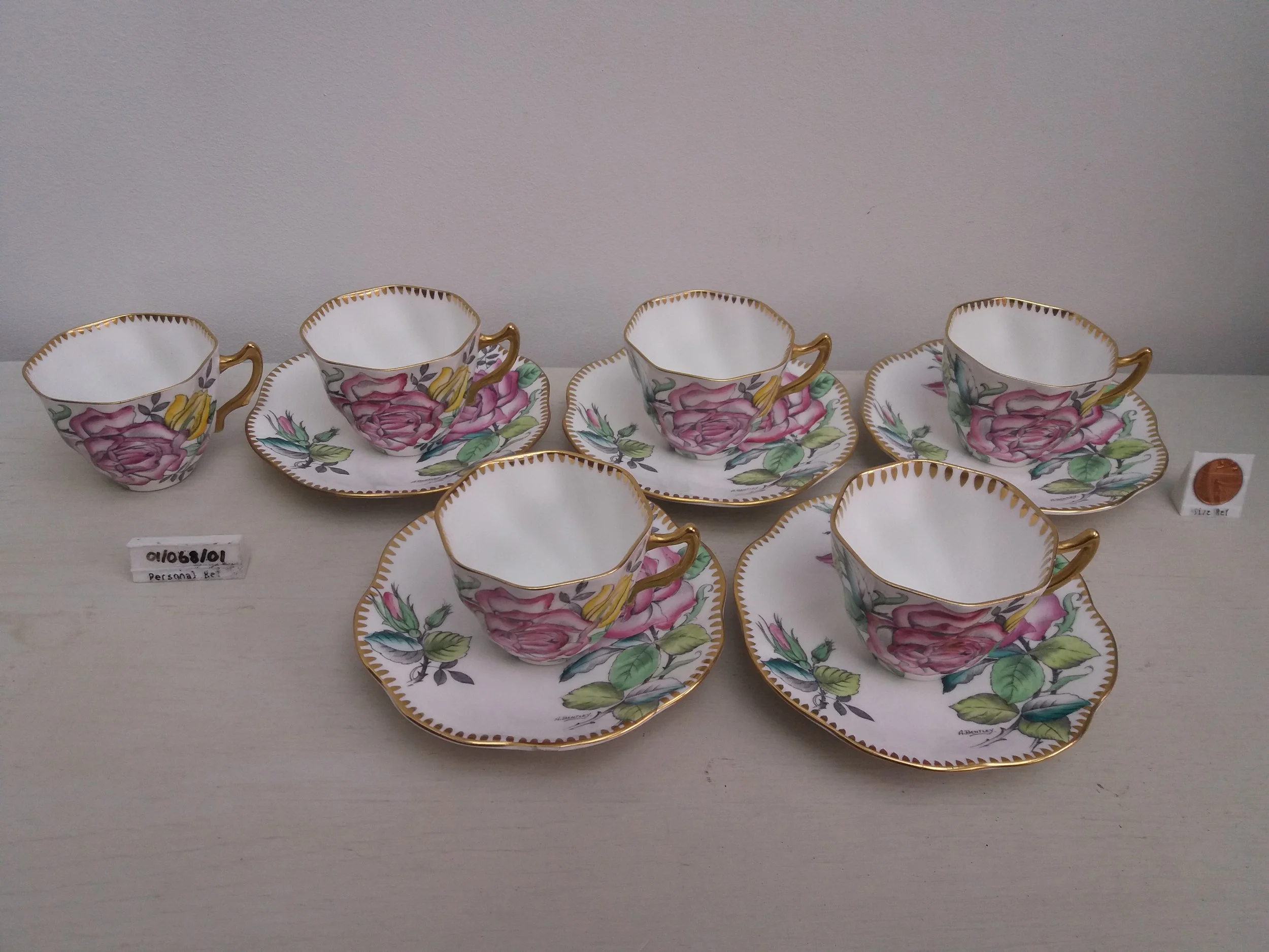 1950s / 1960s | Rosina 6x Teacups & 5x Saucers - Pattern 4856