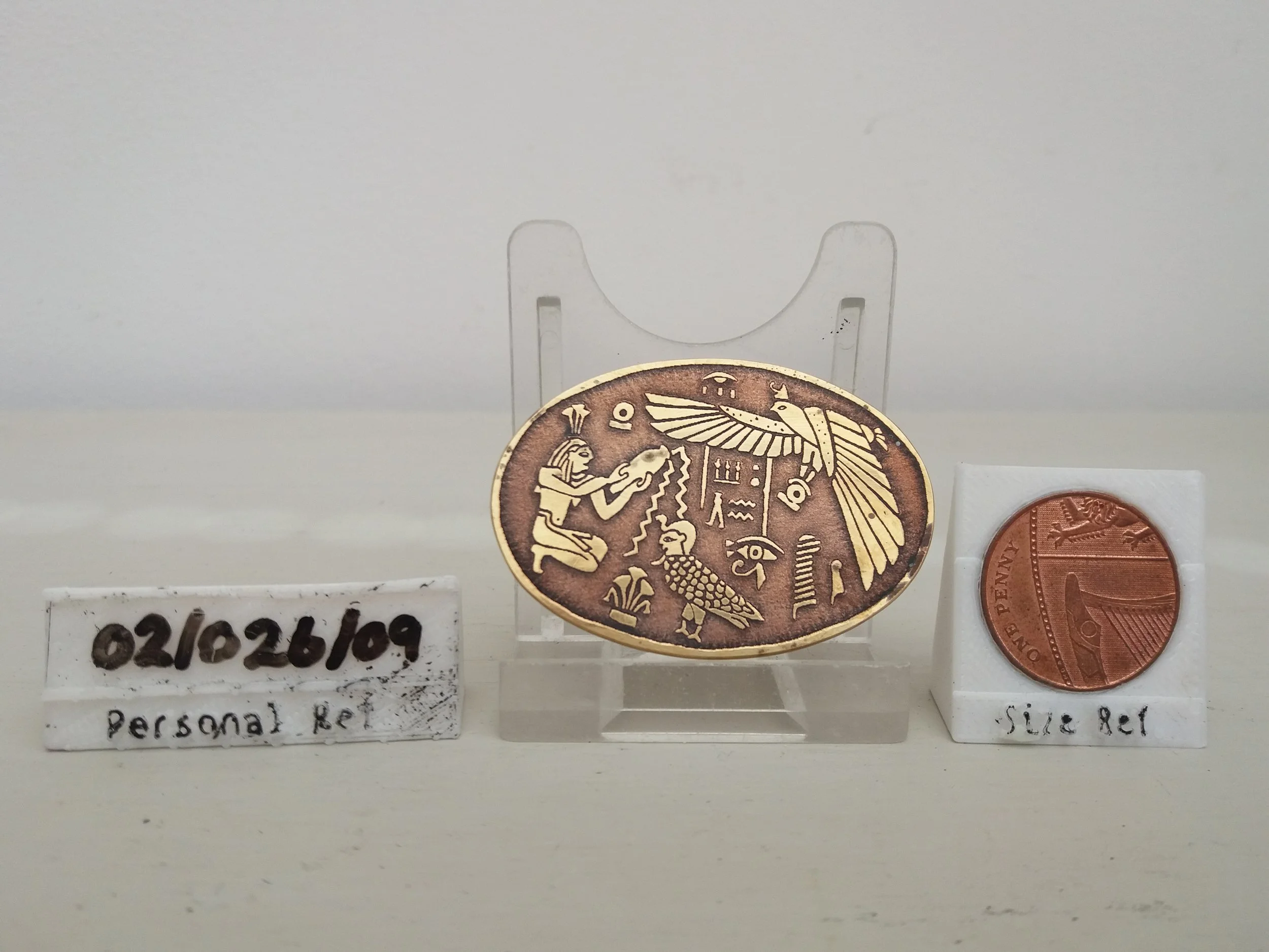 1980s / 1990s | Hieroglyph Aquarius Costume Jewellery Brooch