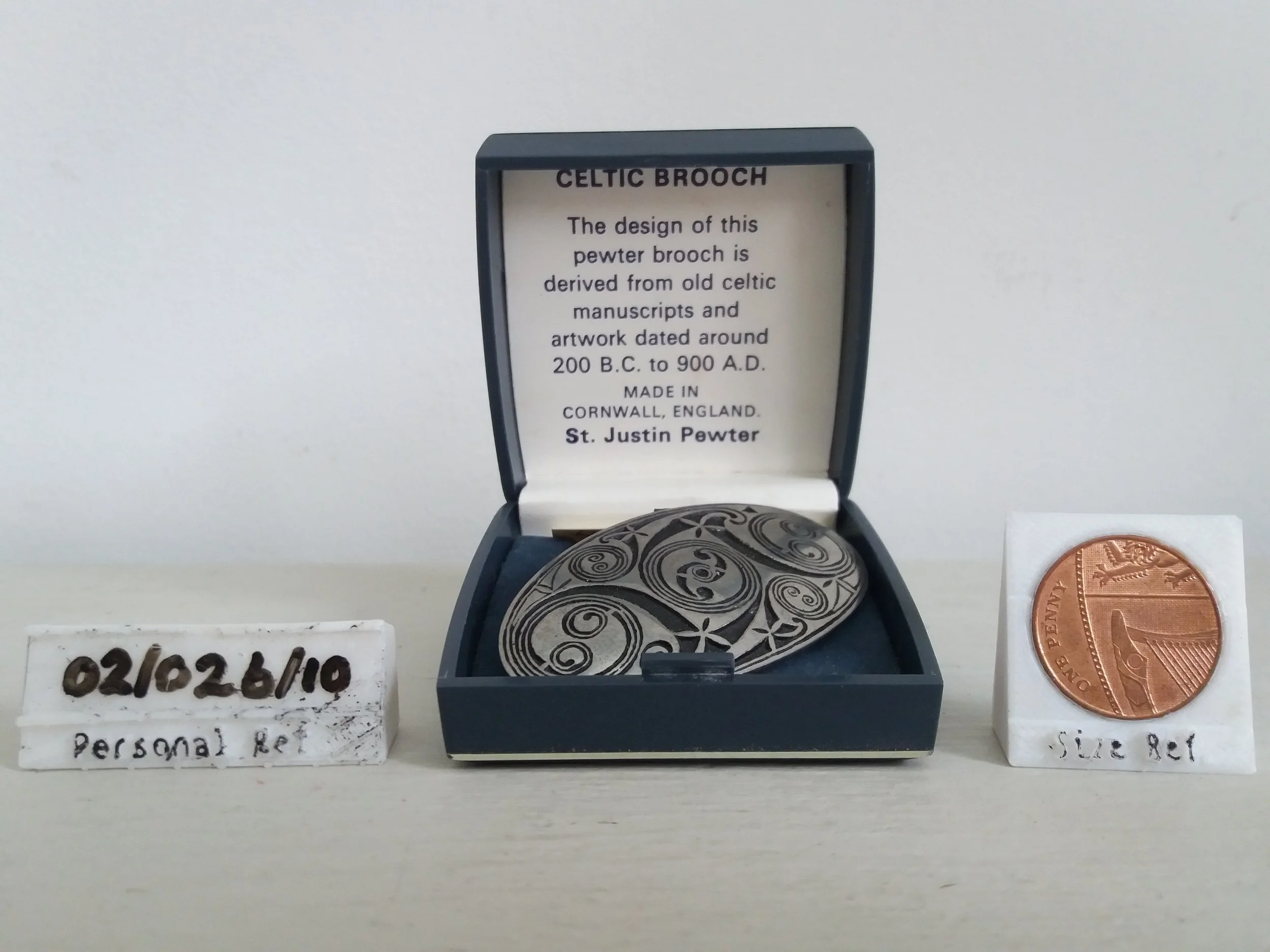 1980s | Celtic Brooch - St. Justin Pewter (Boxed)