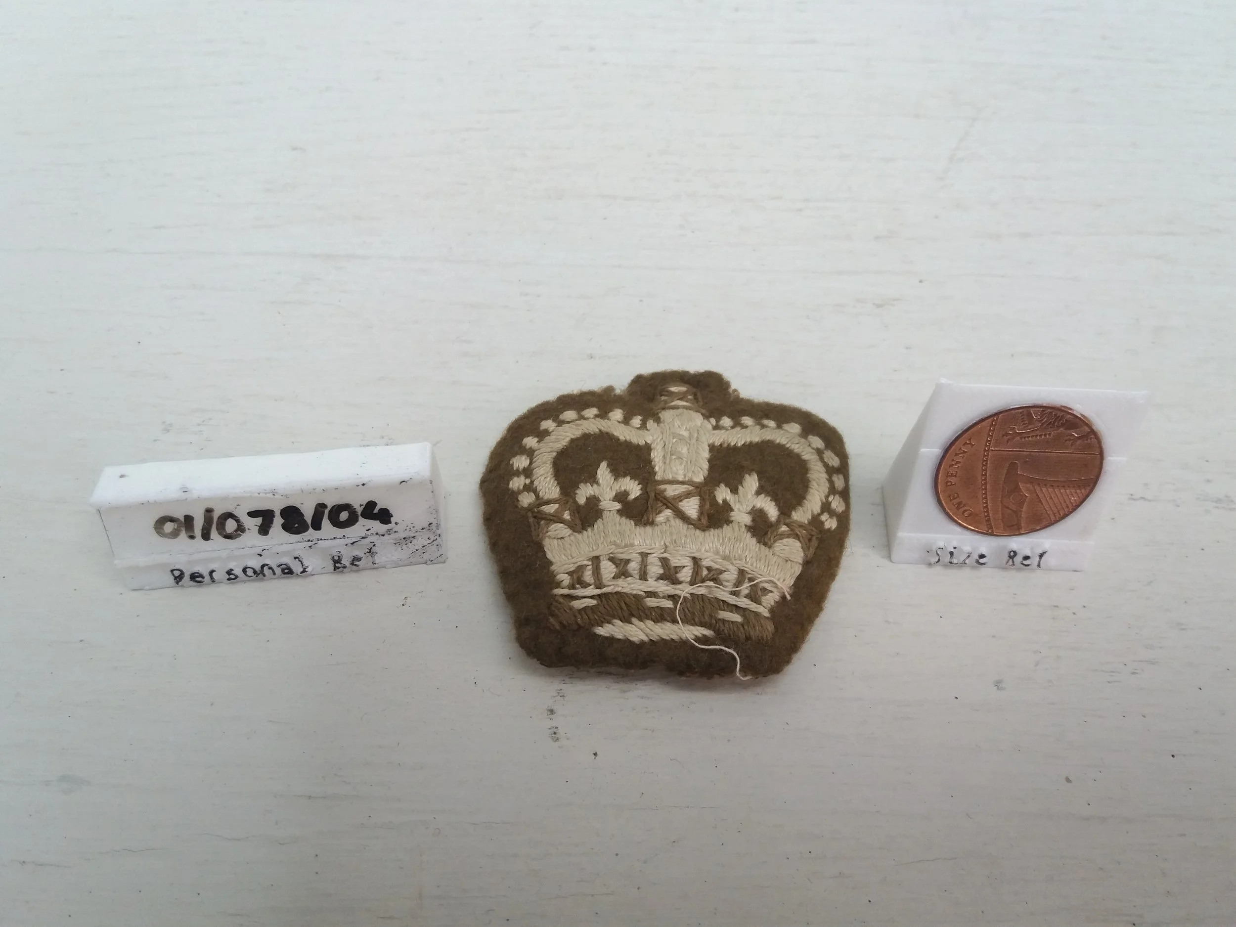 1950s - 1960s | British Army Officer Rank 2 Patch (Unused) - Queen's Crown