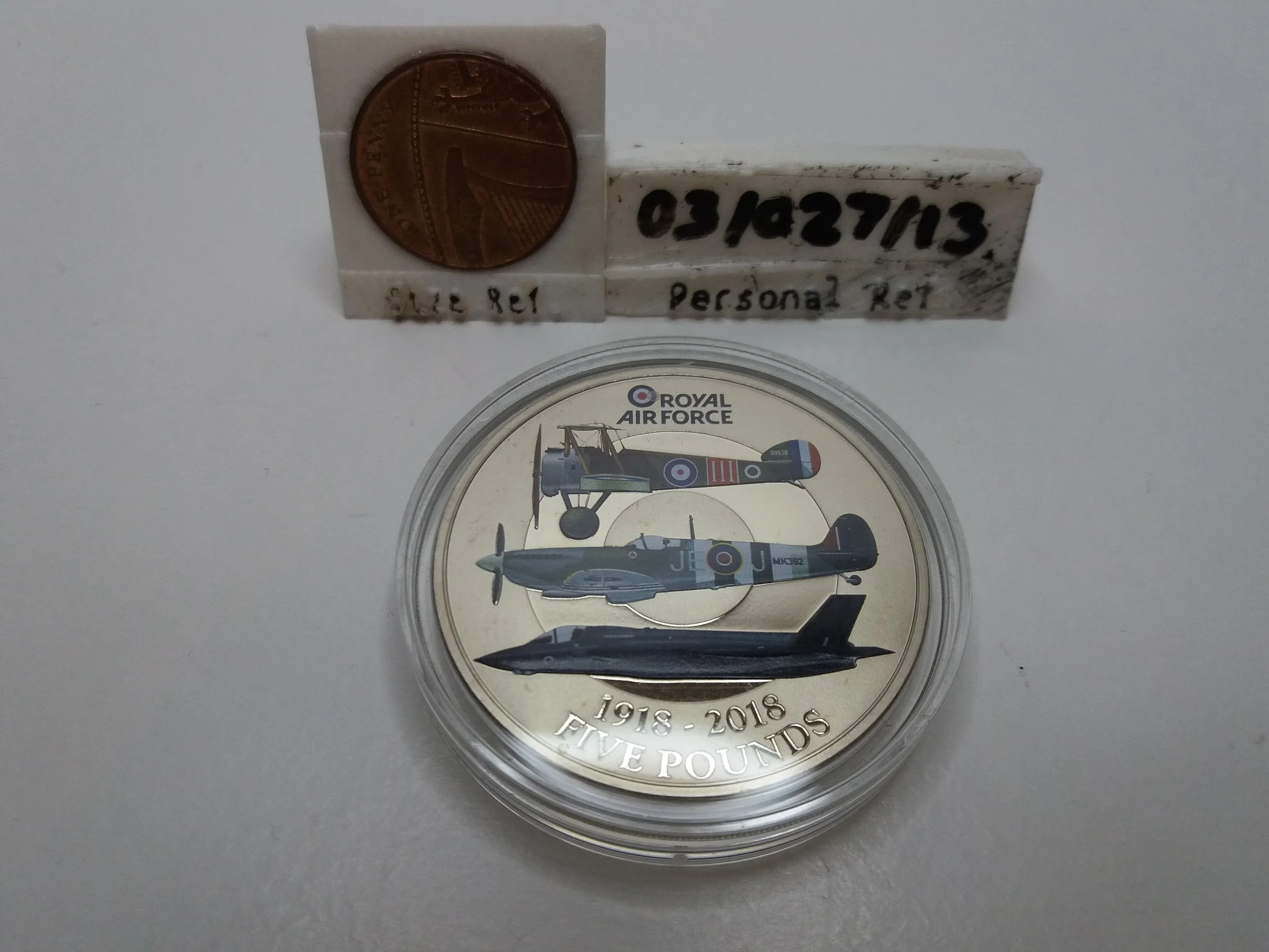 2018 | 🇯🇪 Non-Circulation 5 Pound Coin (£5) - RAF Centenary, Colourised