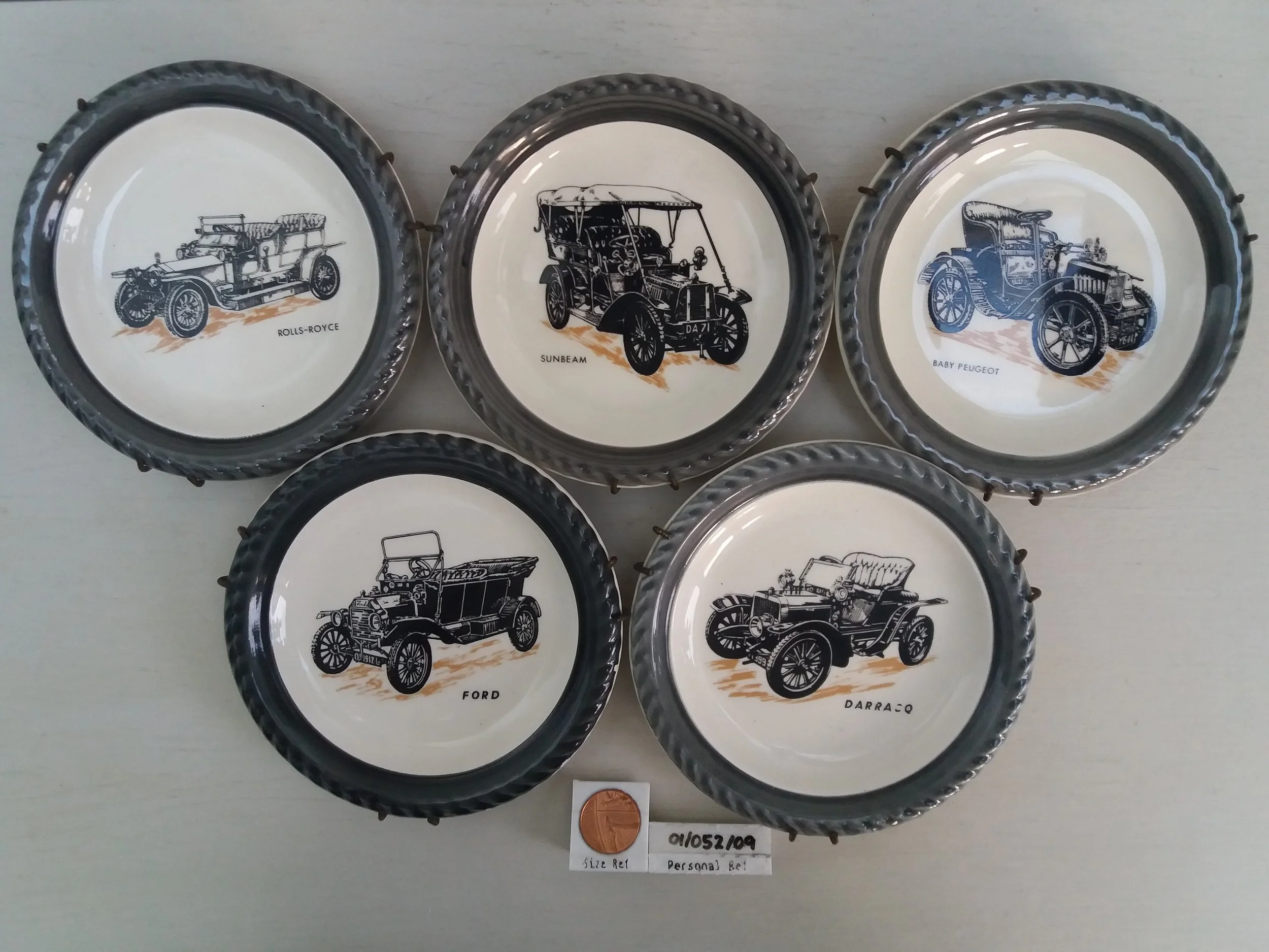 1960s | Lot of 5x 'Moko' Wade Veteran Cars Plates
