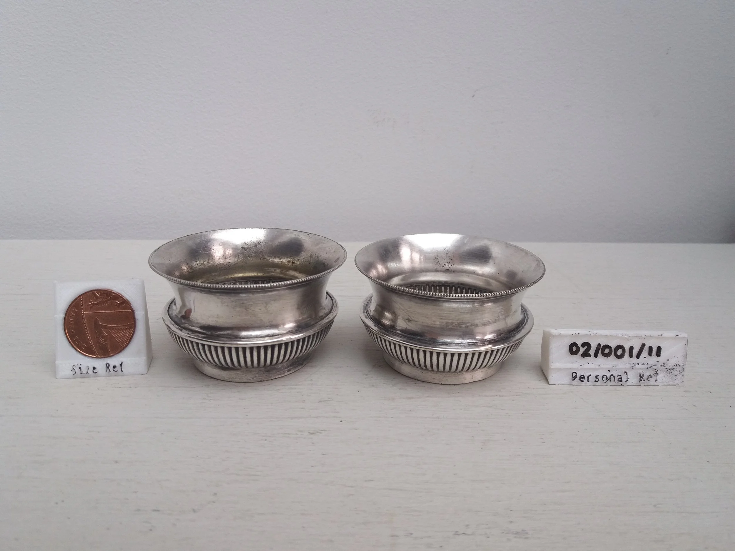 1880s - 1900s | 2x Silver Plate Salt Dishes - Robert Pringle & Sons