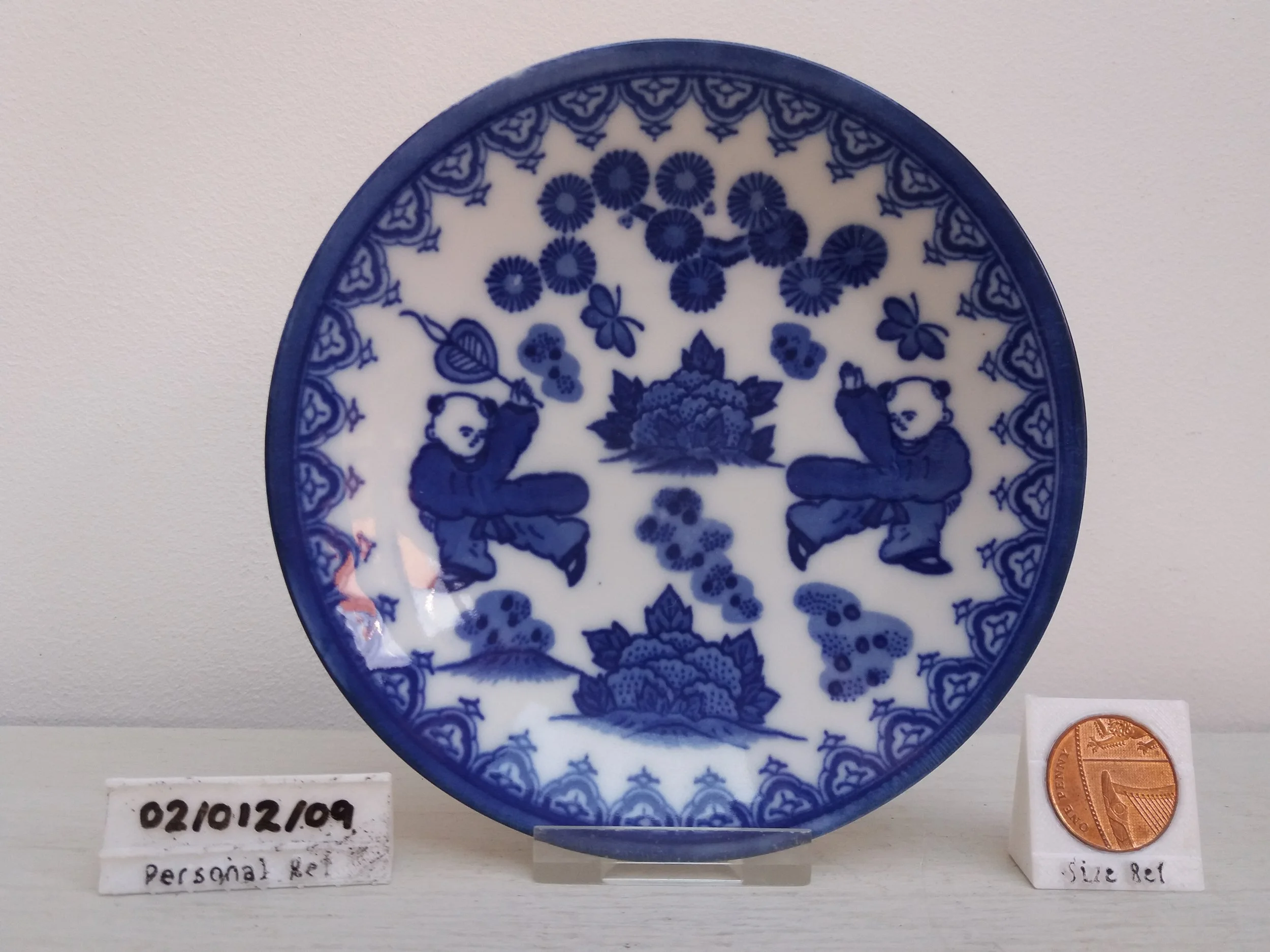 1980s | Blue & White Karako Pattern Dish