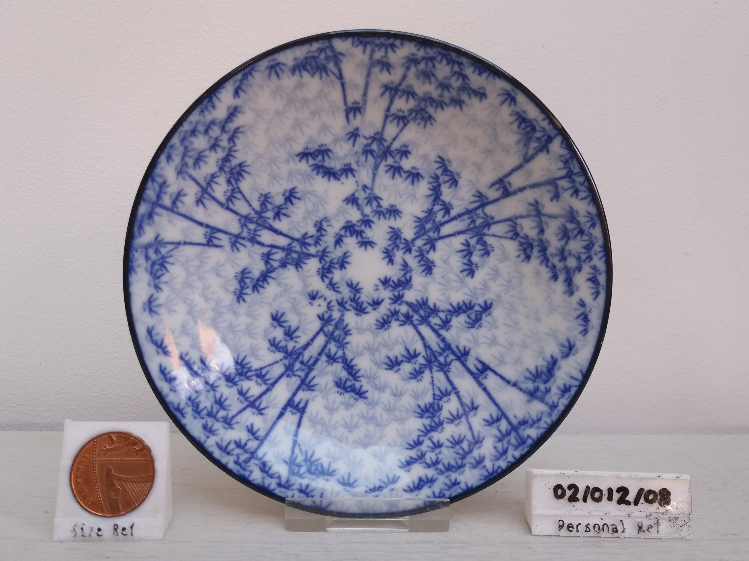 Blue & White Bamboo Themed Dish