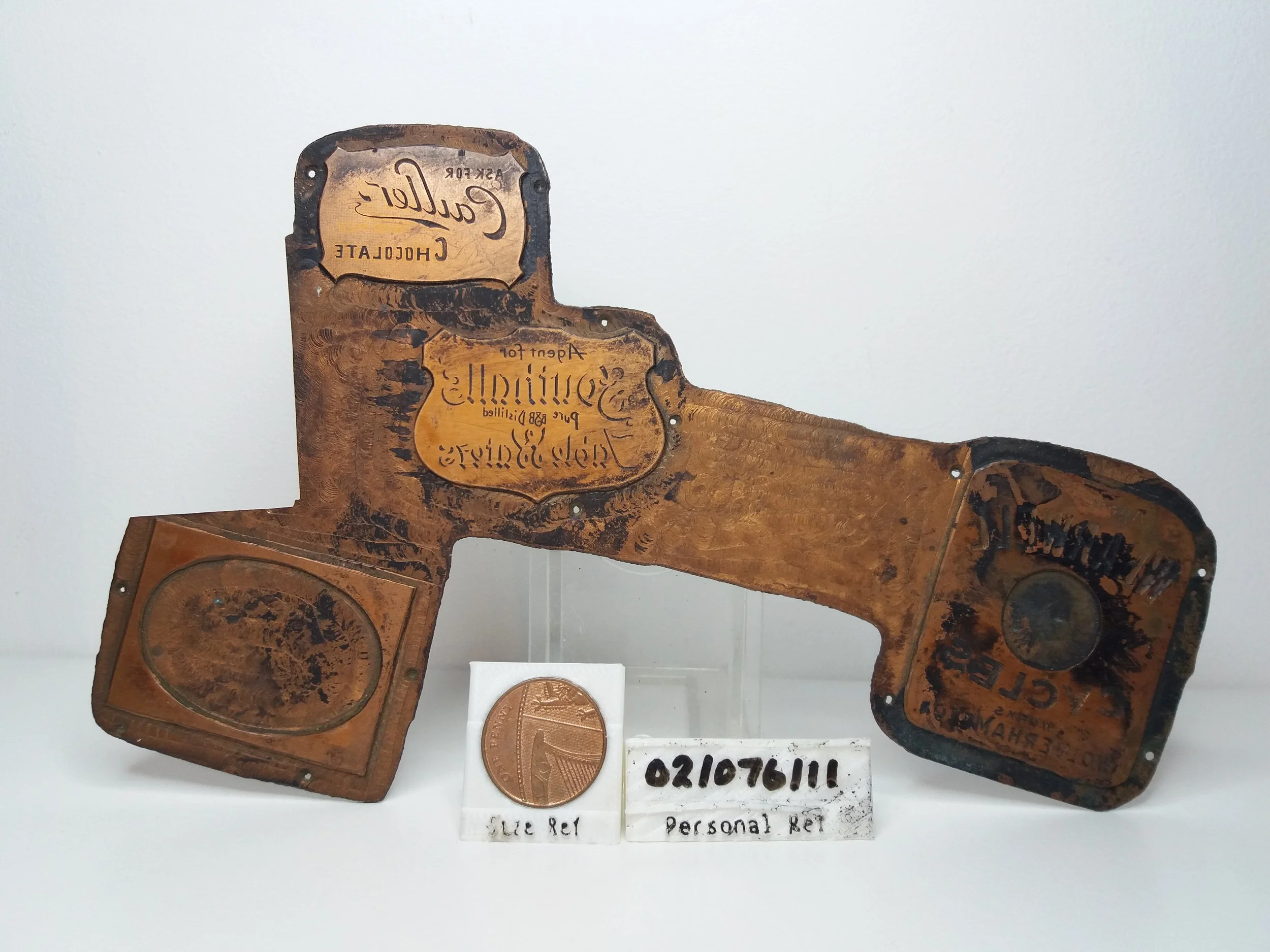 1900s - 1930s | Printing Press Advertising Transfer Plate