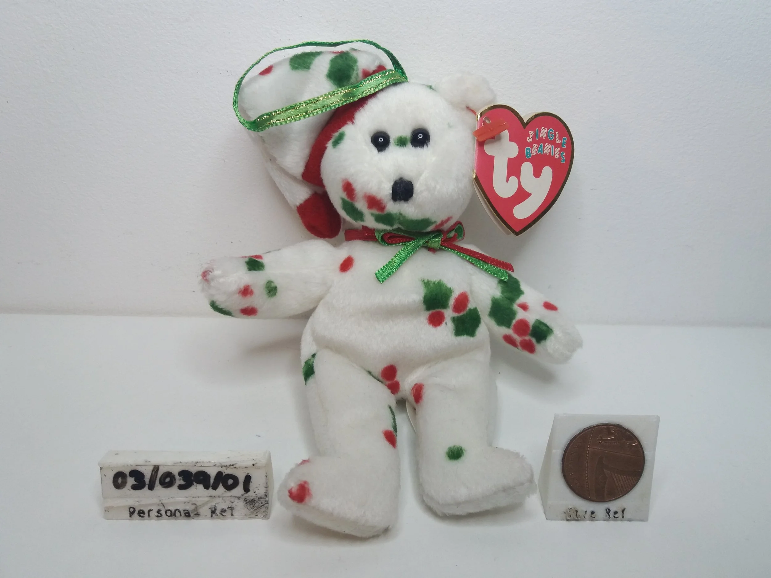 1998 Holiday Teddy - ty Jingle Beanies