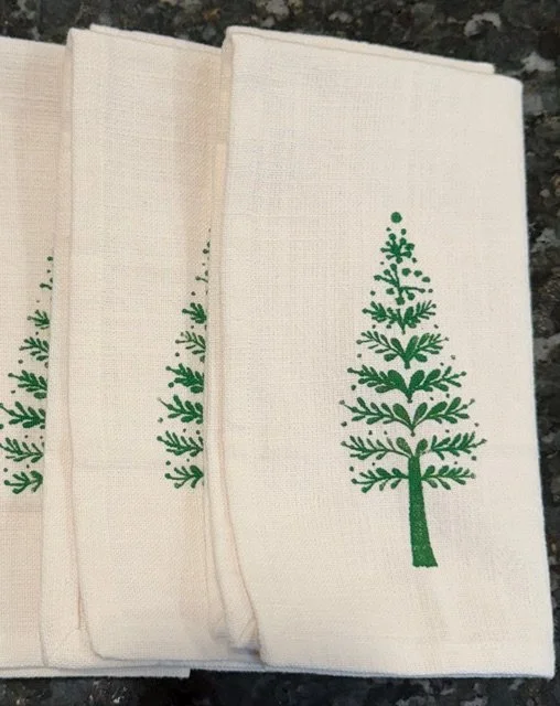 Holiday Tree Organic Cotton Napkin Set