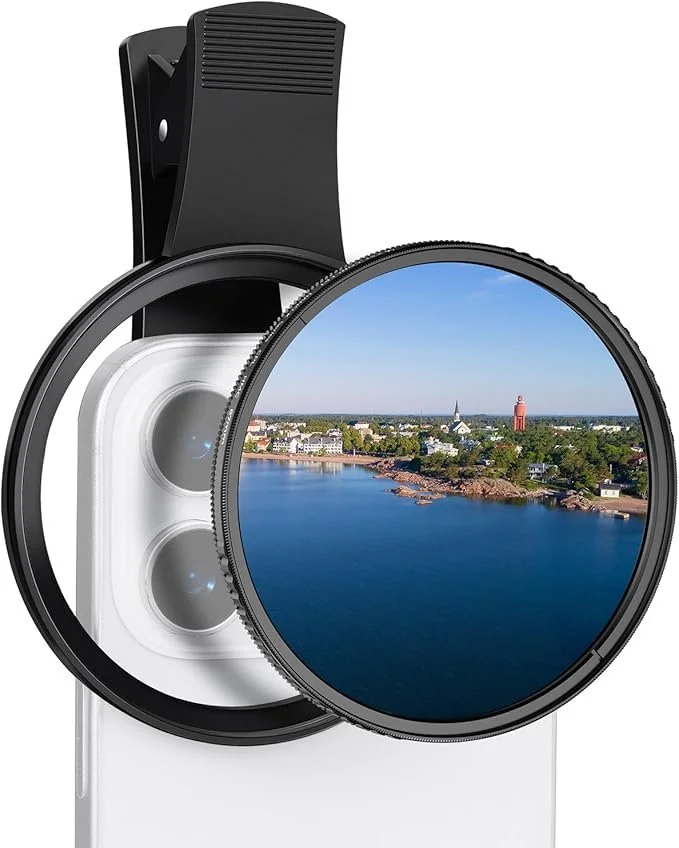 67mm Clip-on CPL Phone Camera Lens Filter Kit, Circular Polarizer Polarizing Filter
