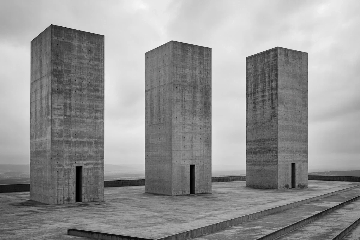Three parallel concrete monoliths — Embedded, Standalone, and Agents: the three forms of AI in any business