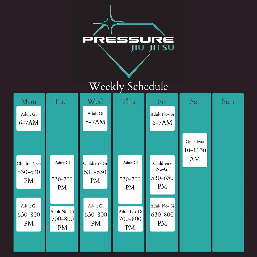 Calendar of weekly classes