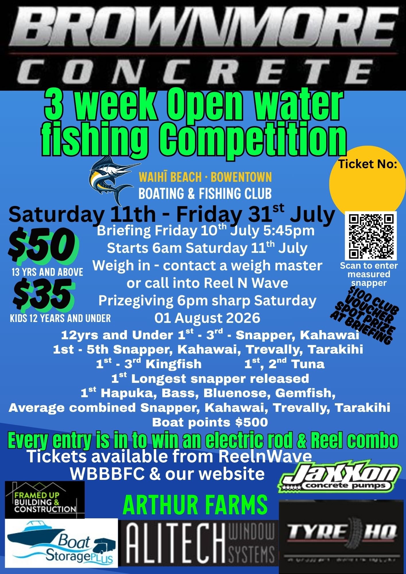 Brownmore concrete 3 WEEK open water fishing competition