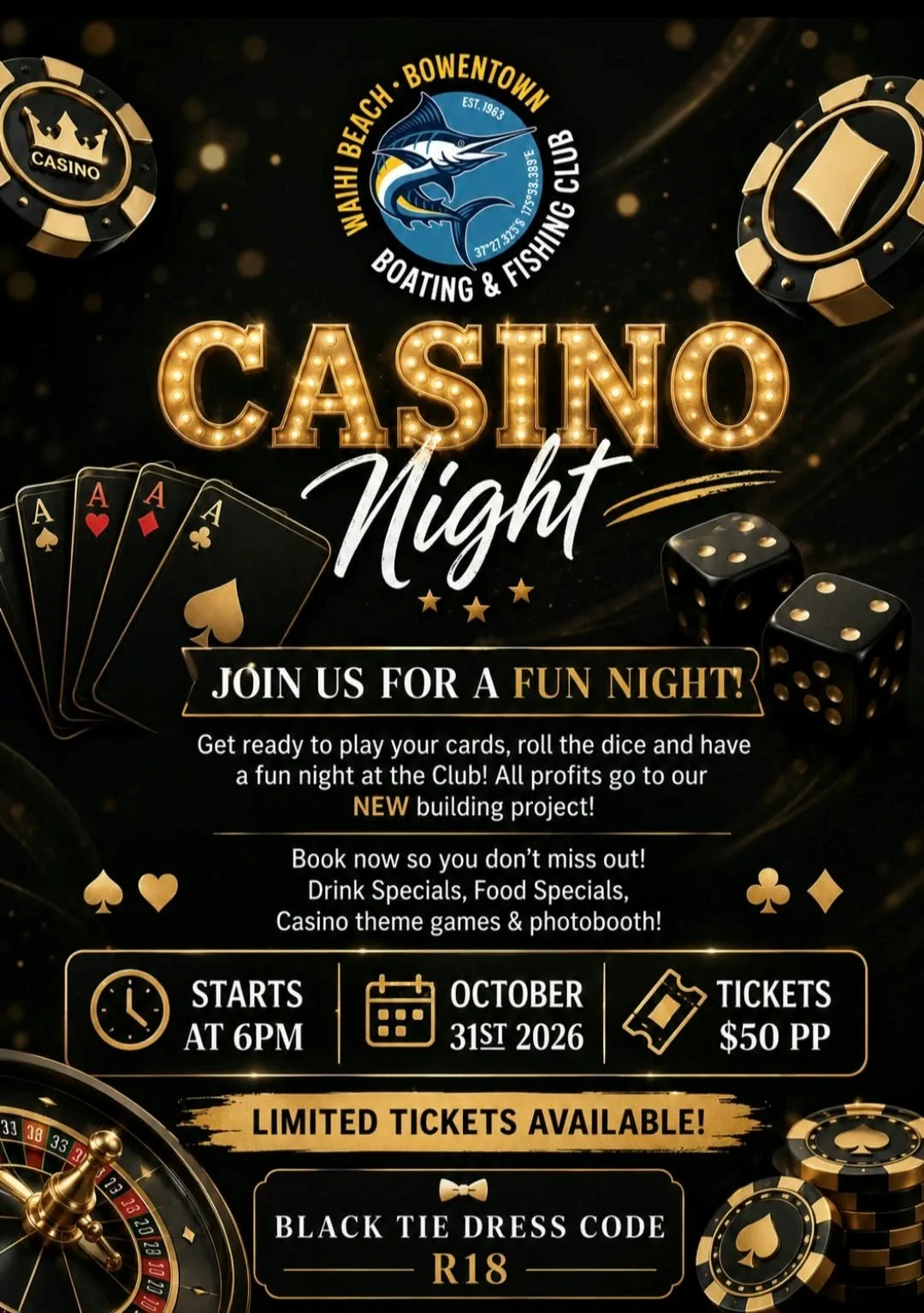 WBBBFC Casino night fundraiser