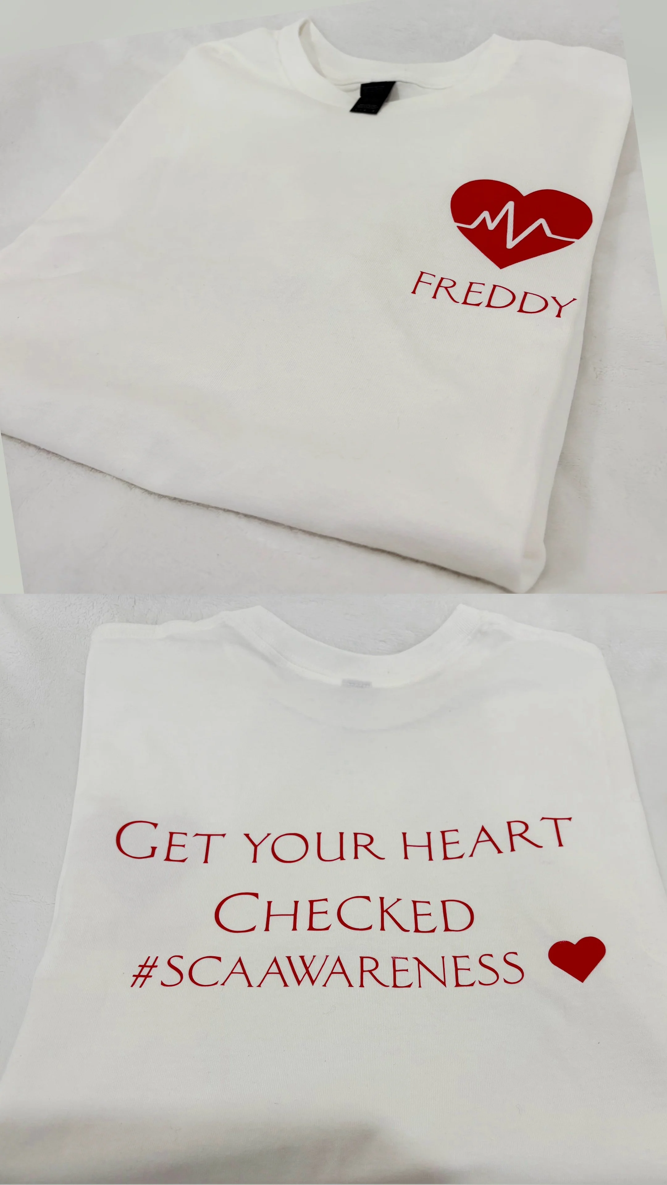 Freddy Sudden Cardiac Arrest Awareness T-shirt- Get Your Heart Checked