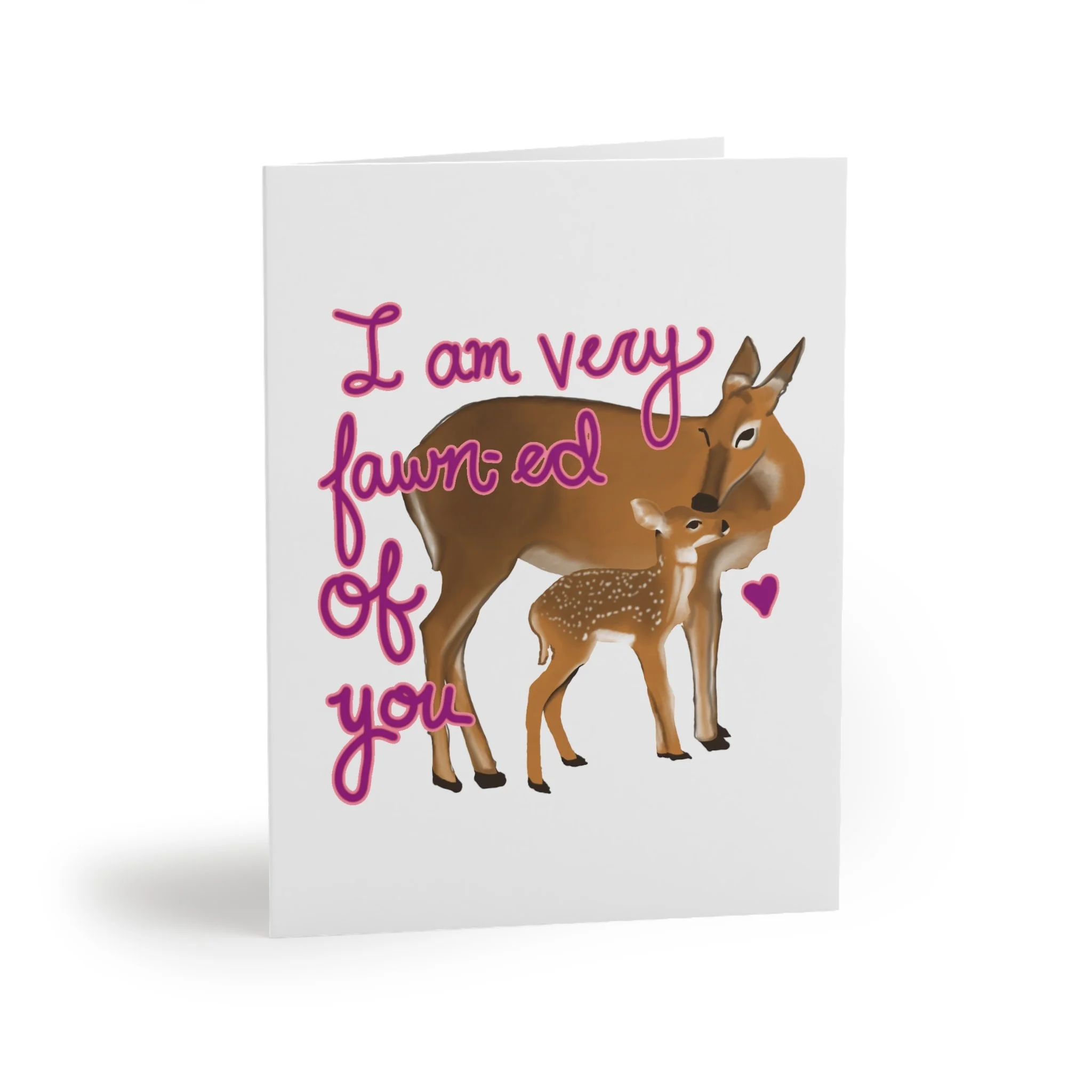 I am Very Fawned of You - blank note - Greeting cards (8 pcs)