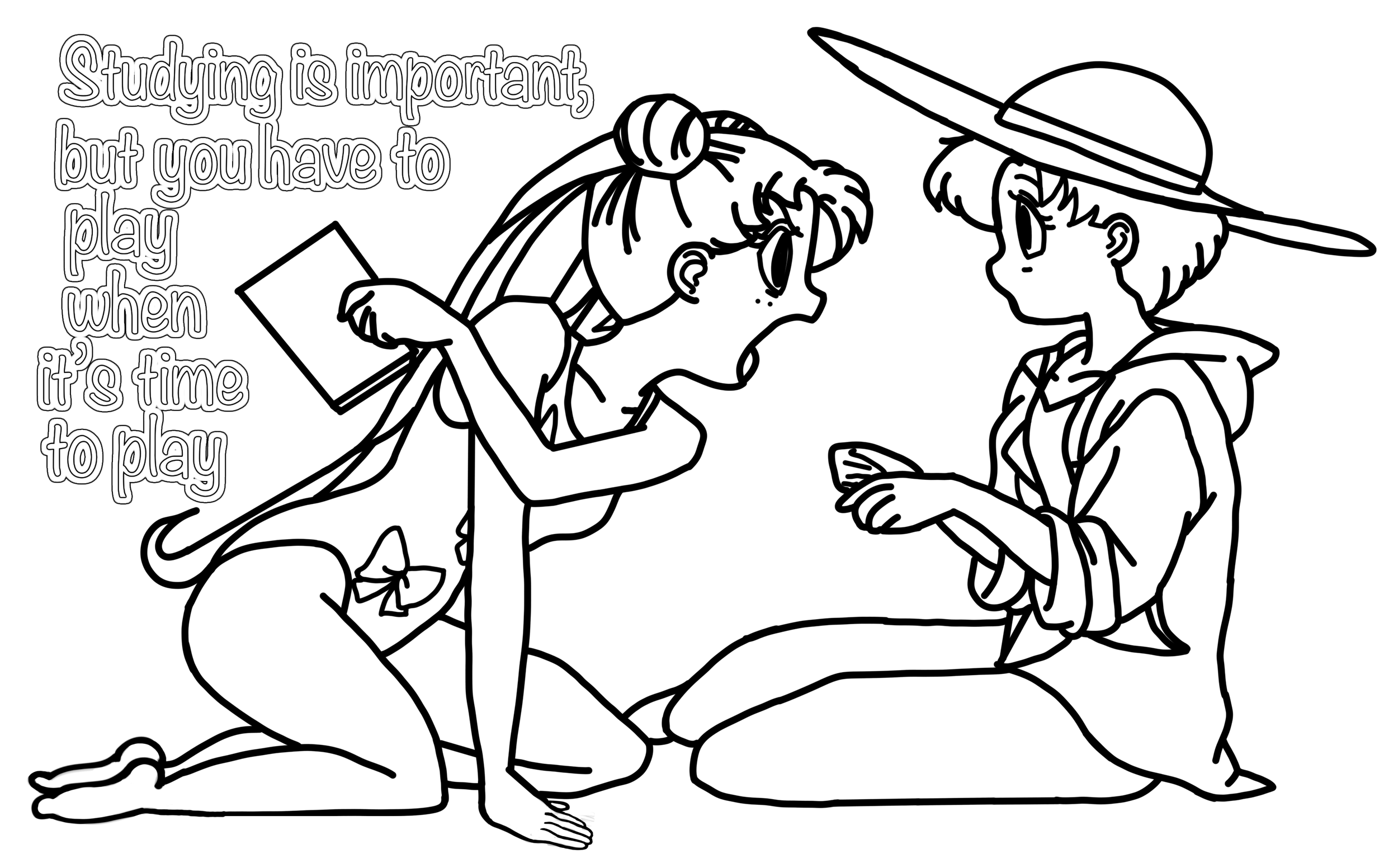 Another Sailor Moon meme coloring page