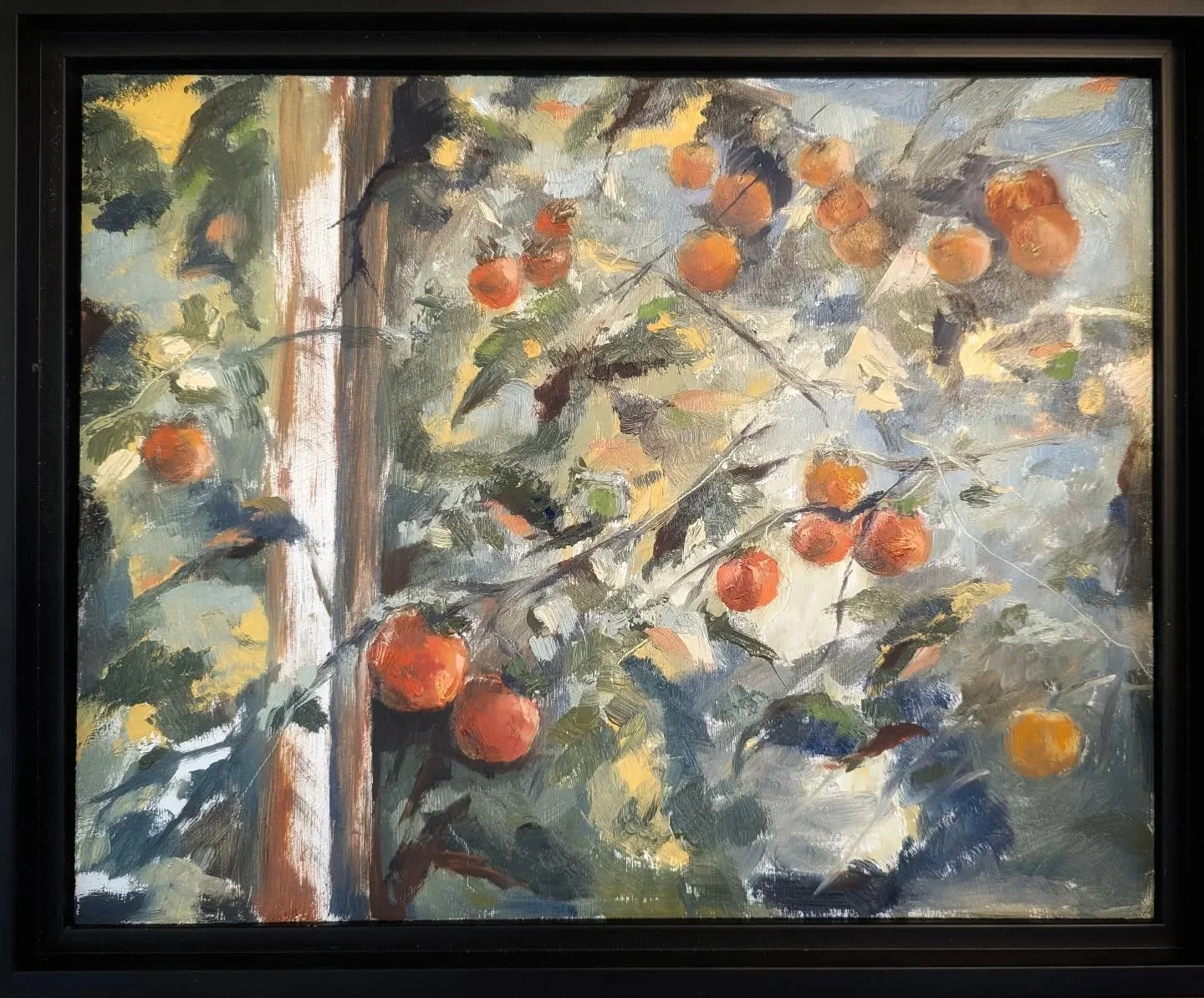 11x14  backyard summer painting. Oil on board.
#oilpaintings #pleinair #artistsoninstagram #tomatolover