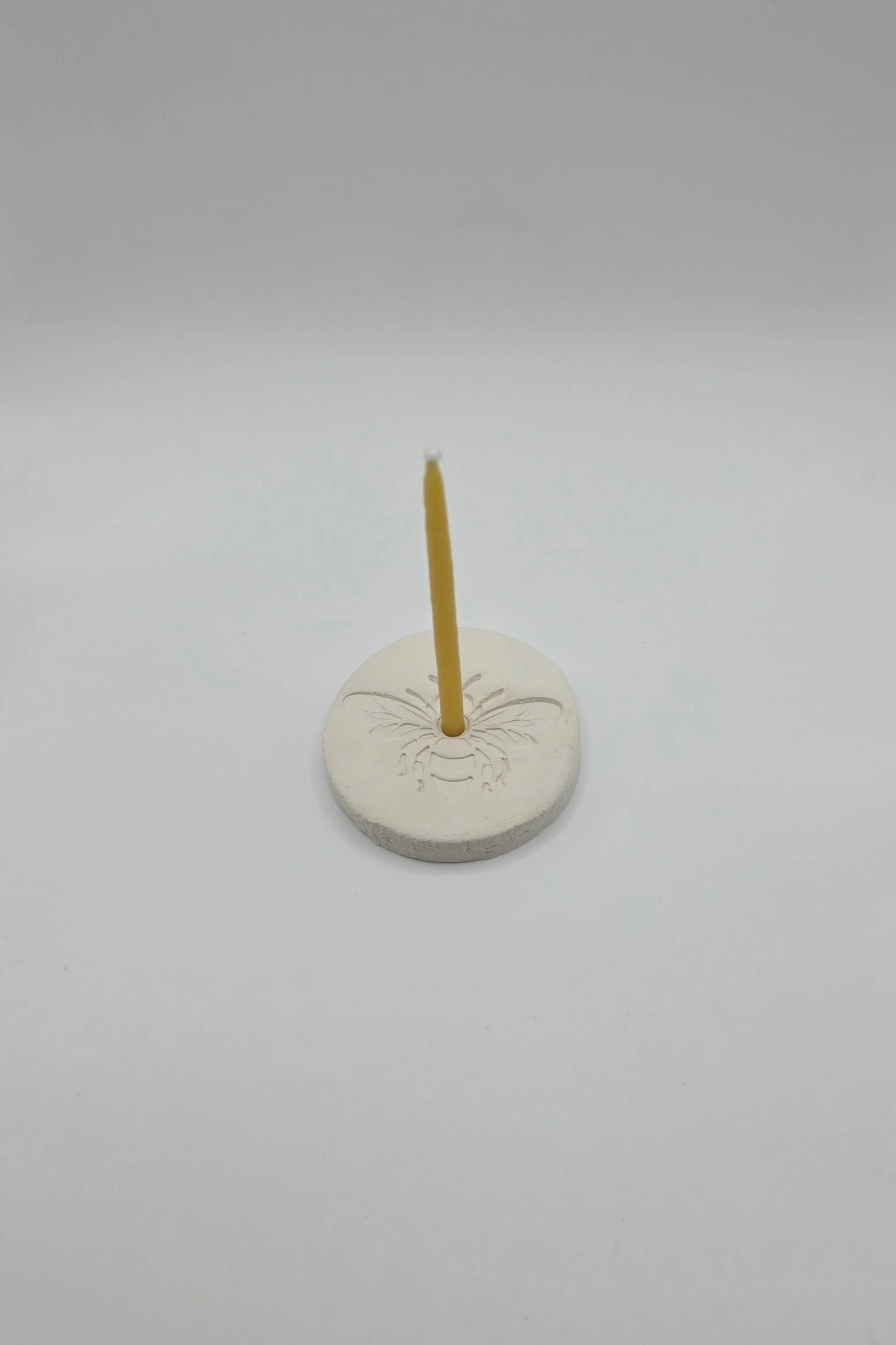Handmade Bee Clay Candle Base