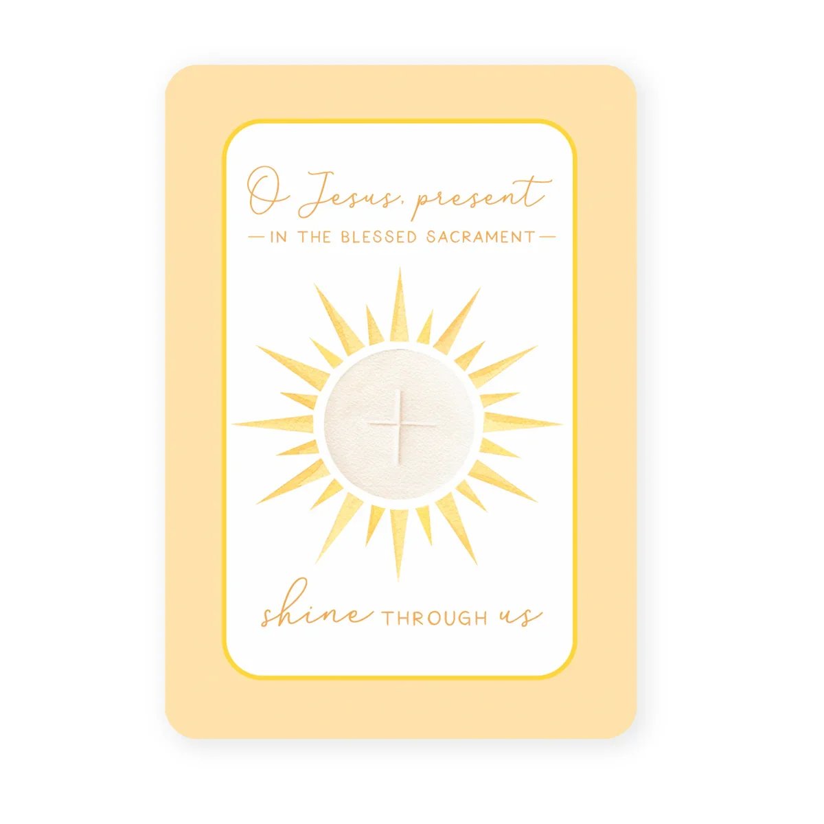 Radiating Christ Prayer Card | Yellow