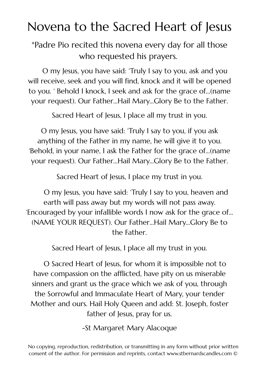 Padre Pio Novena to the Sacred Heart by Padre Pio.png