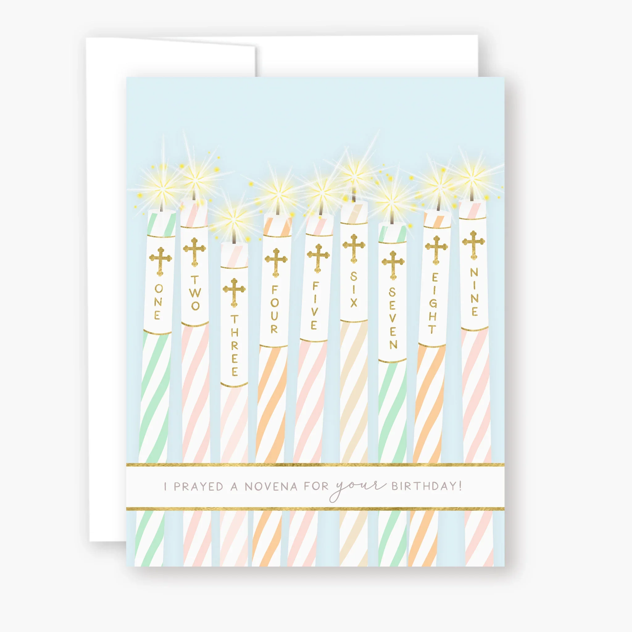 Generic Birthday Novena Card | Blue