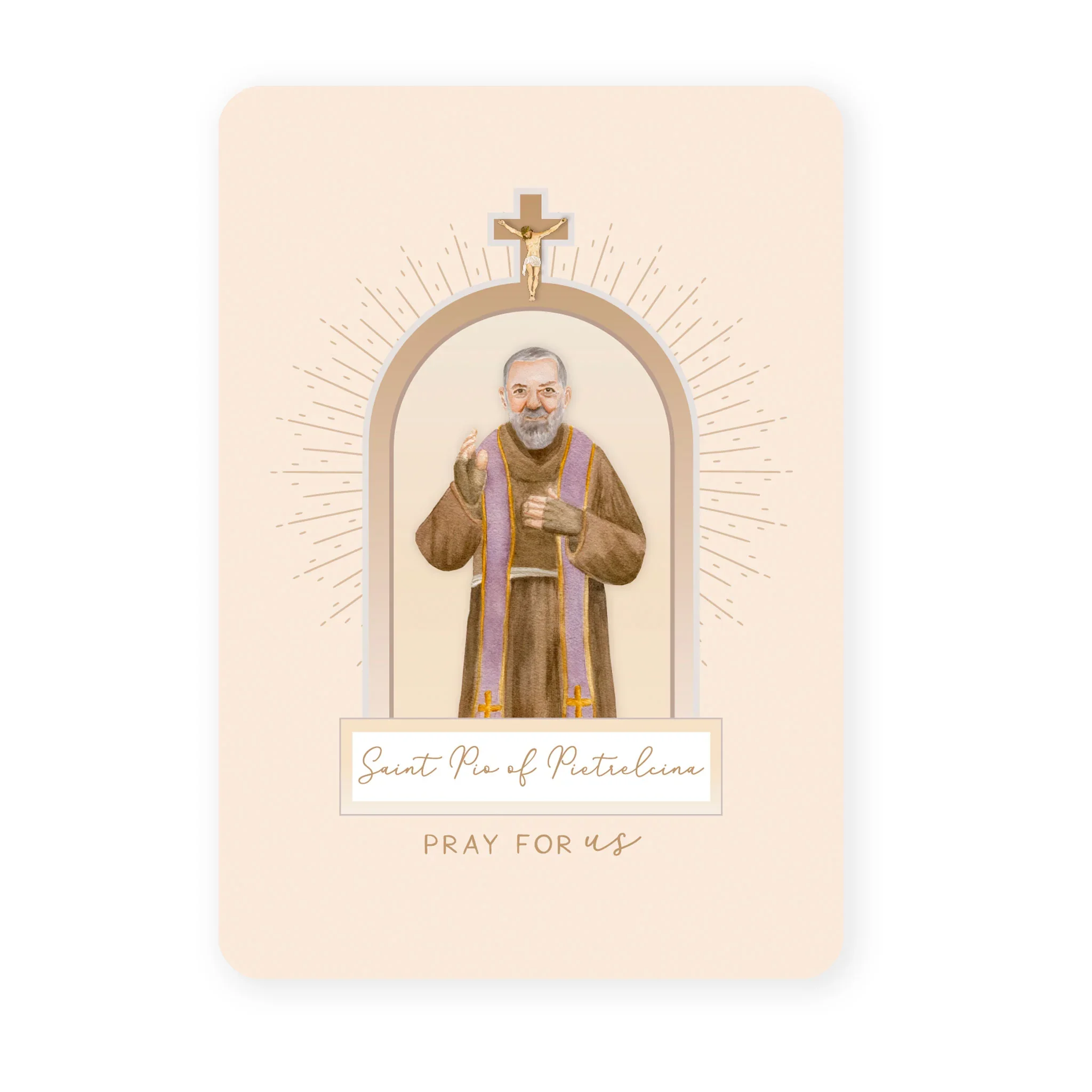 St. Pio of Pietrelcina (Padre Pio) Prayer Card