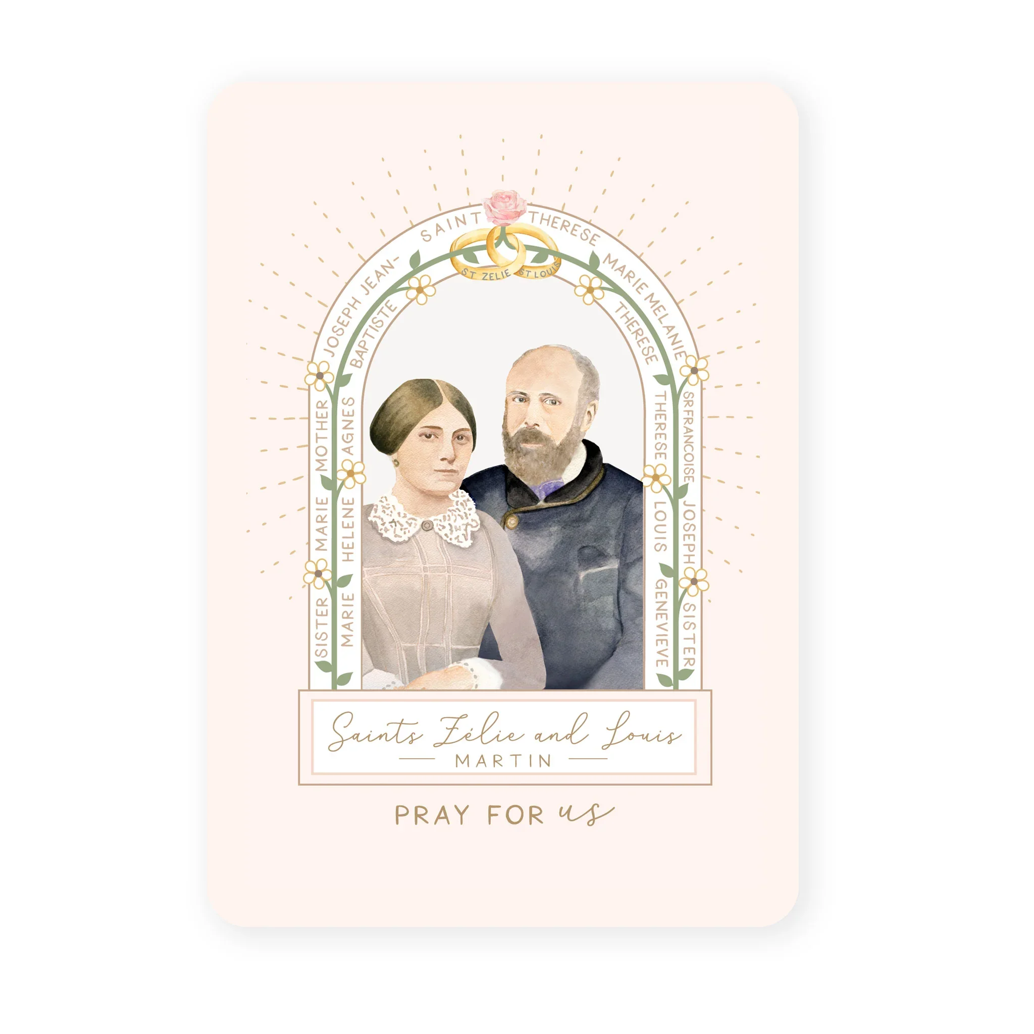 Sts. Zelie and Louis Martin Prayer Card